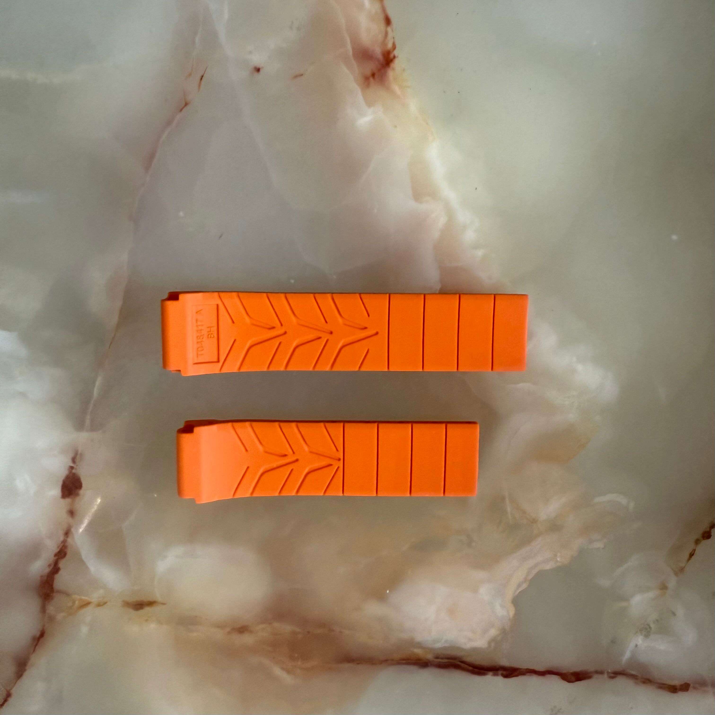 Authentic Tissot Orange Rubber Watch Strap Band 21mm T048417A