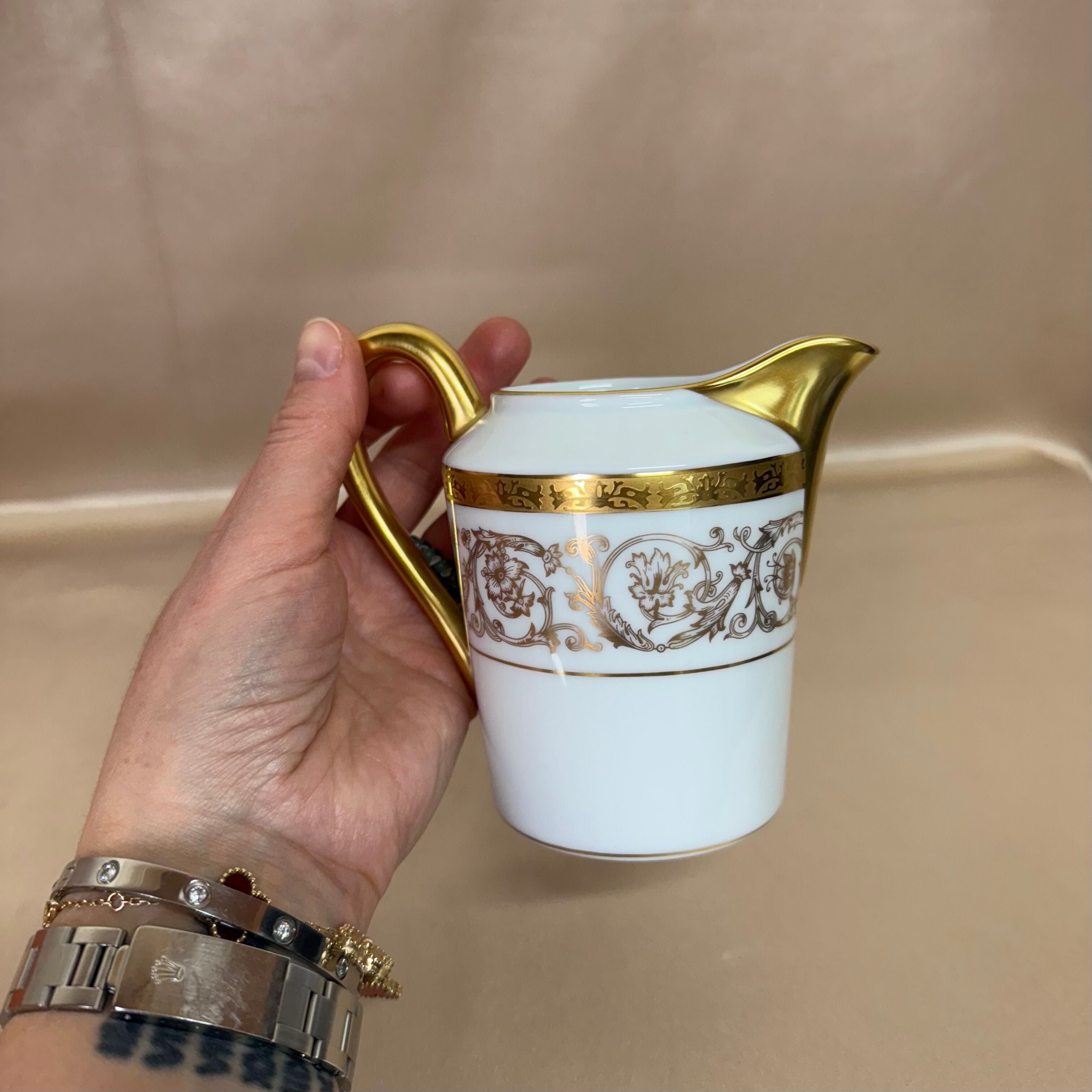 Christofle Orangerie Gold Sugar Bow & Creamer Set