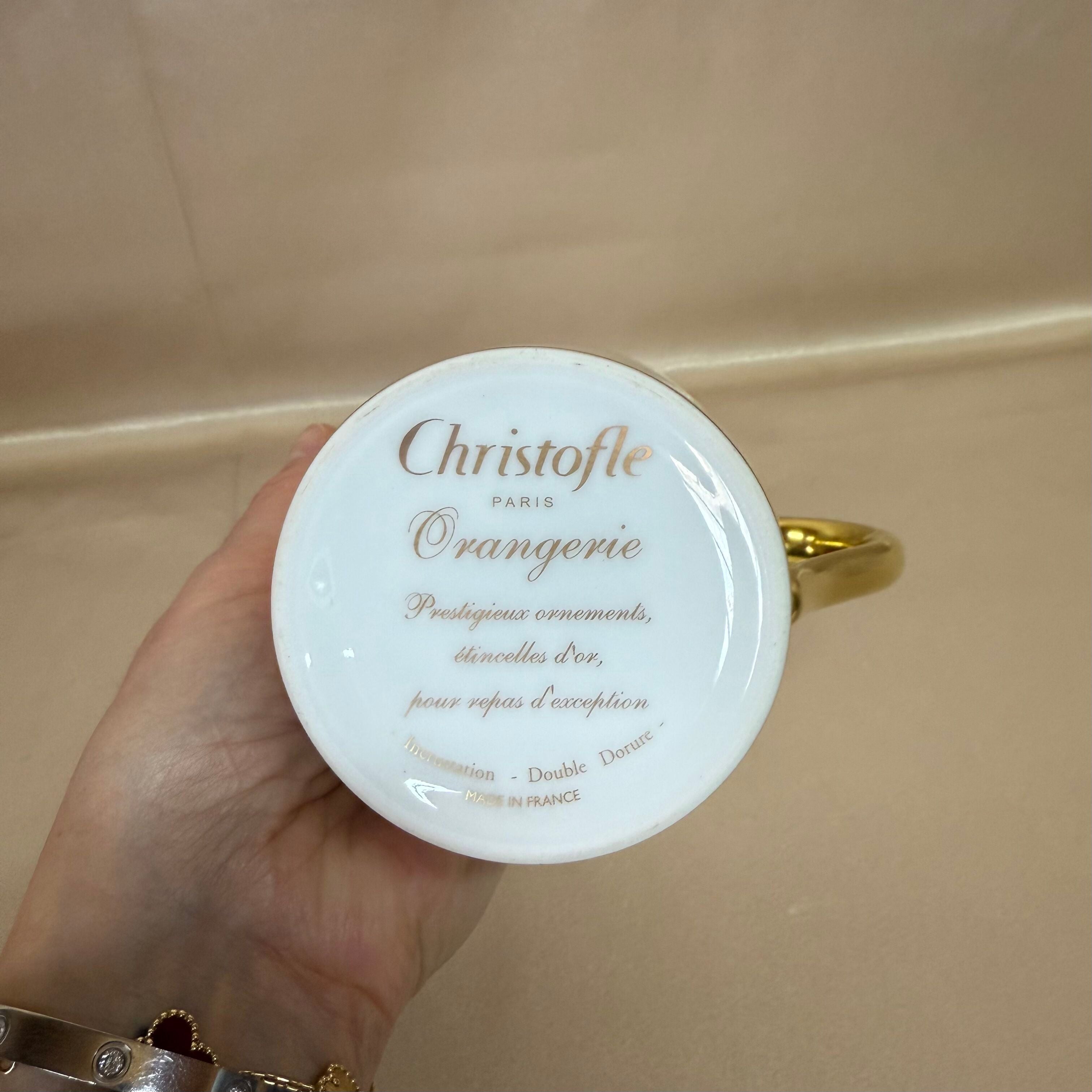 Christofle Orangerie Gold Sugar Bow & Creamer Set