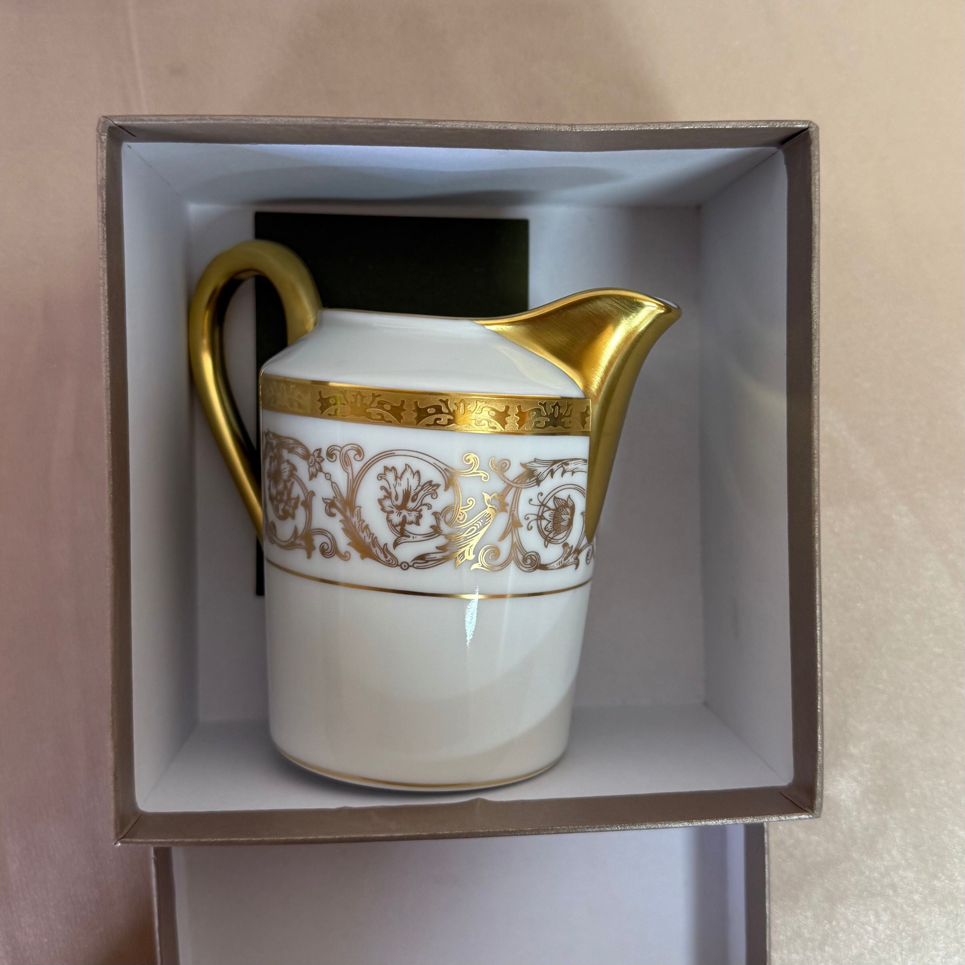 Christofle Orangerie Gold Sugar Bow & Creamer Set