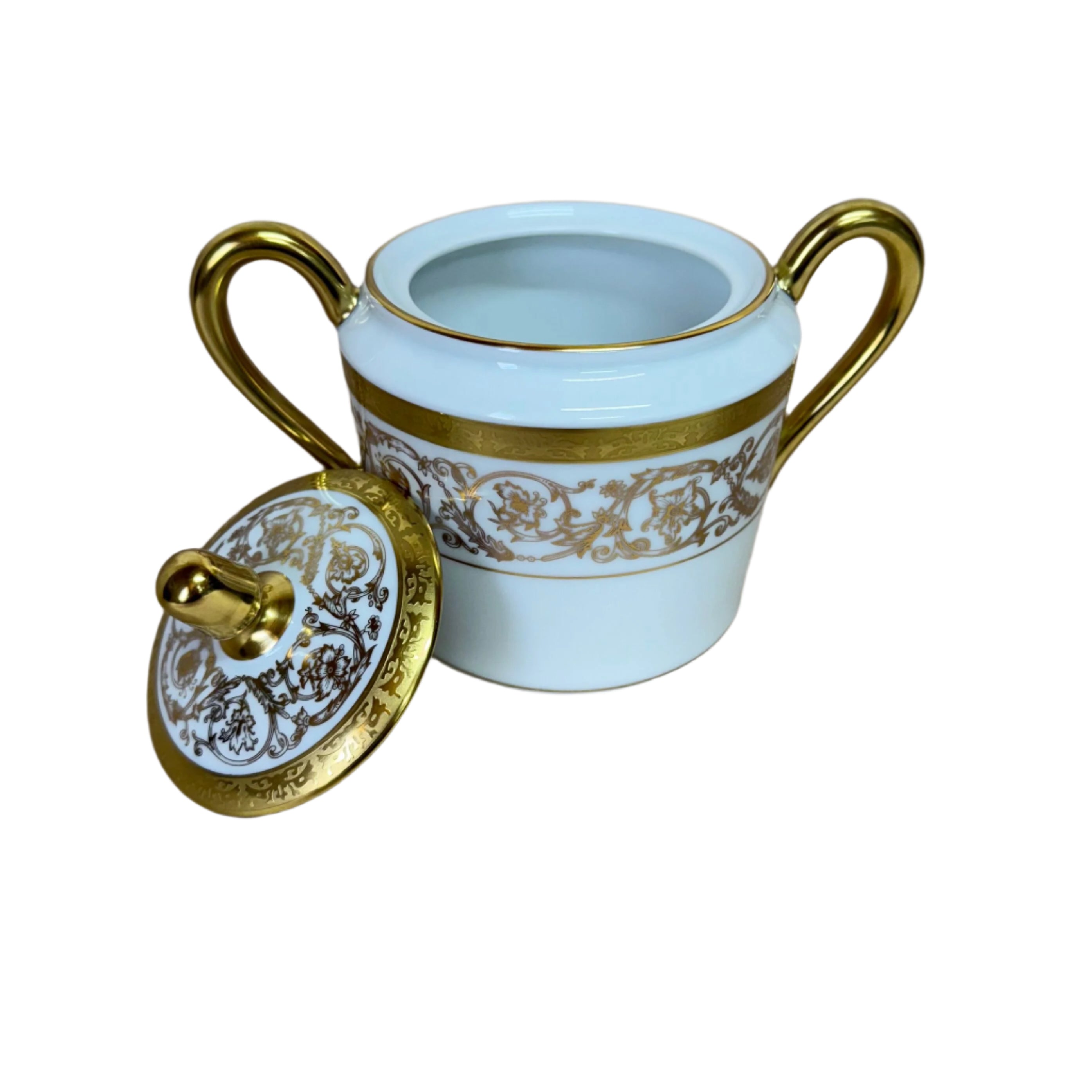 Christofle Orangerie Gold Sugar Bow & Creamer Set
