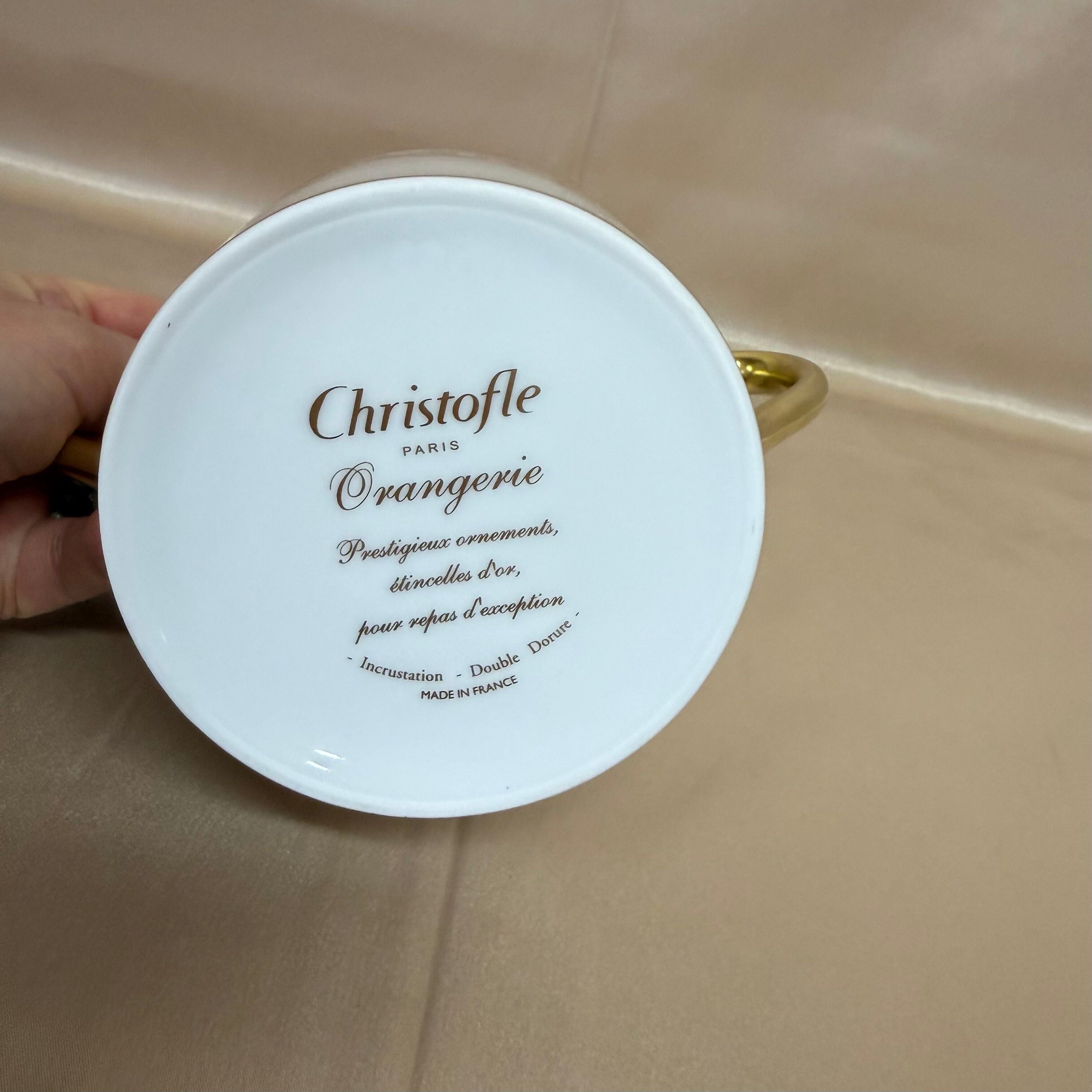 Christofle Orangerie Gold Sugar Bow & Creamer Set