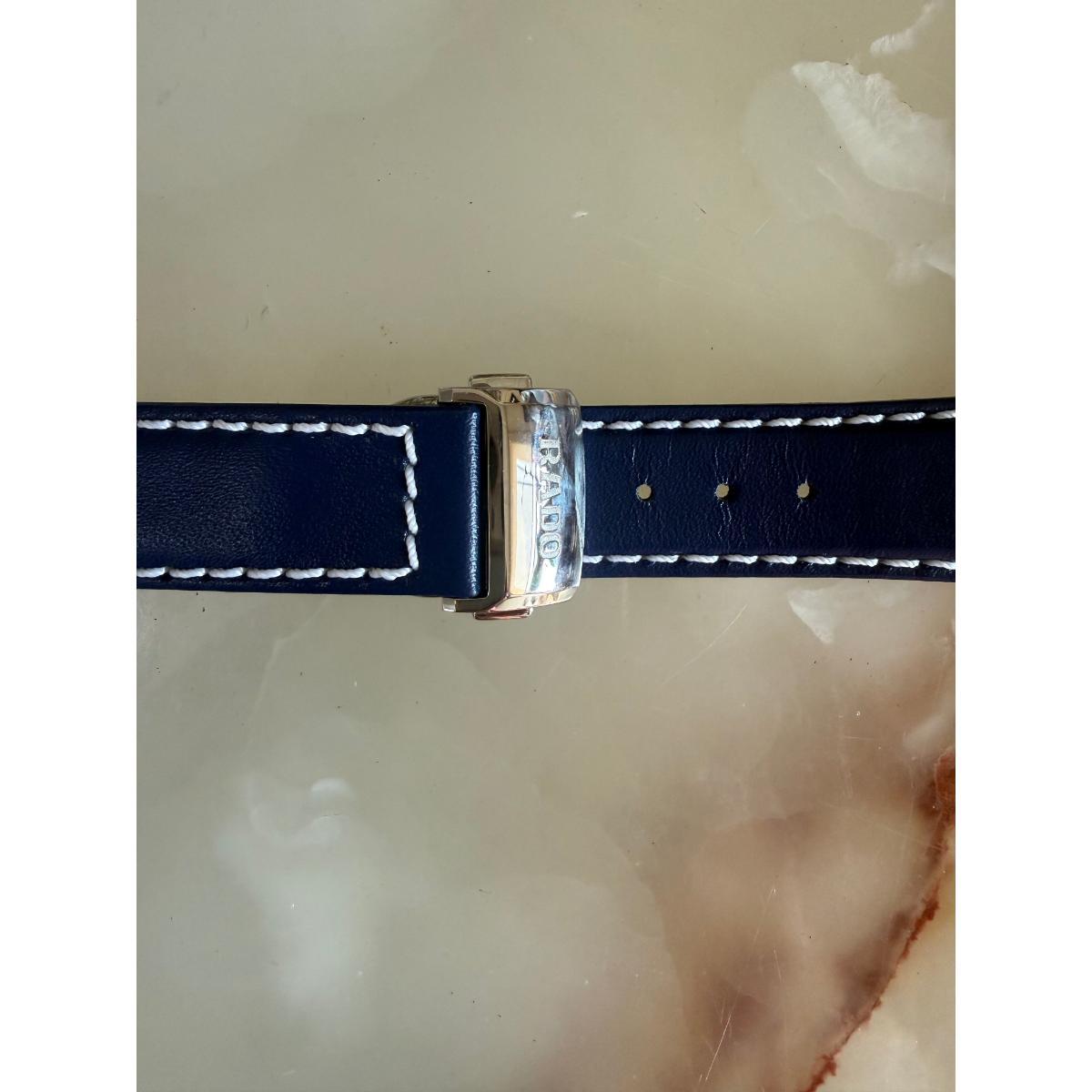 Authentic RADO Blue Leather Watch Strap Band w Clasp 22mm 08892H