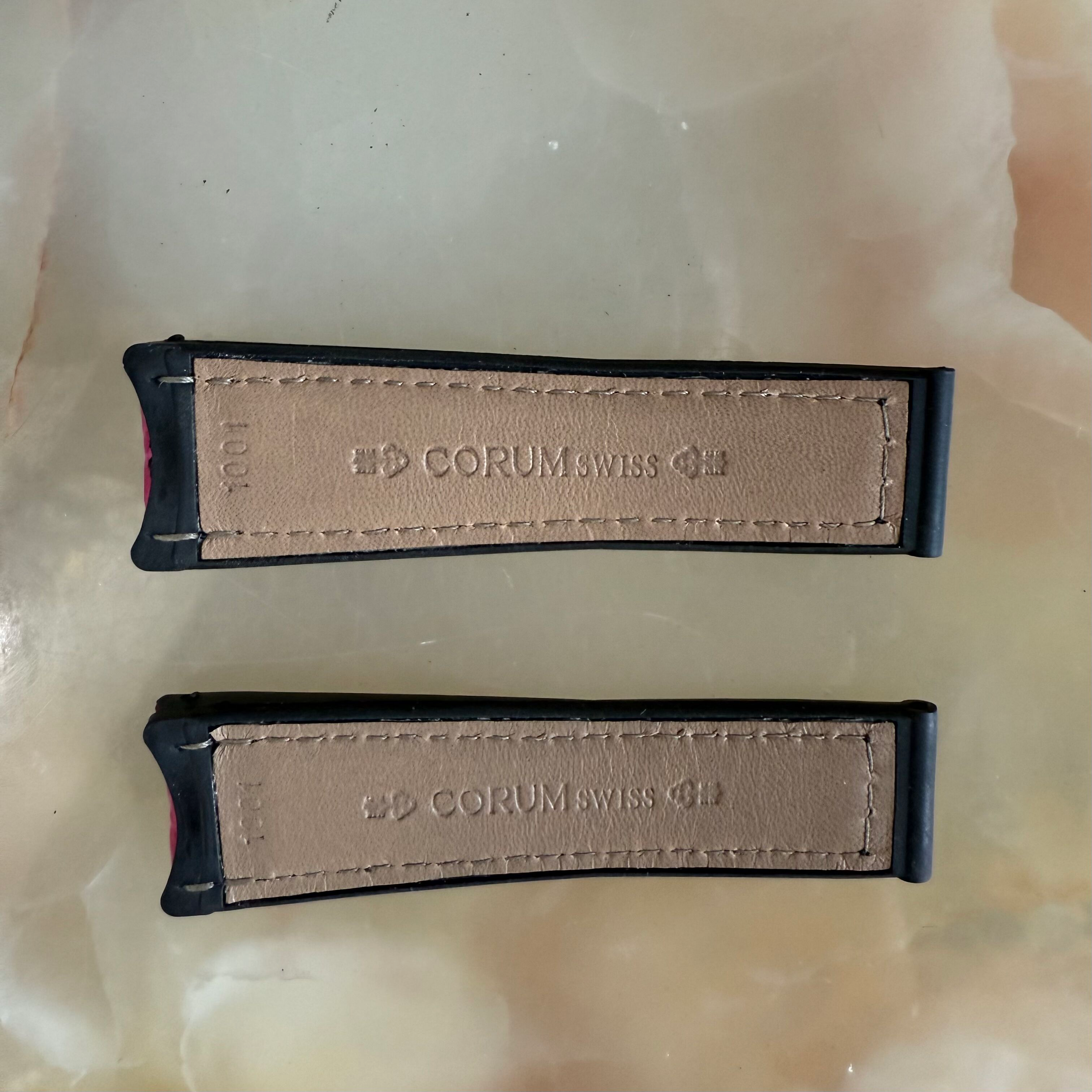 Authentic Corum Bubble Pink Crocodile Watch Strap Band 17mm