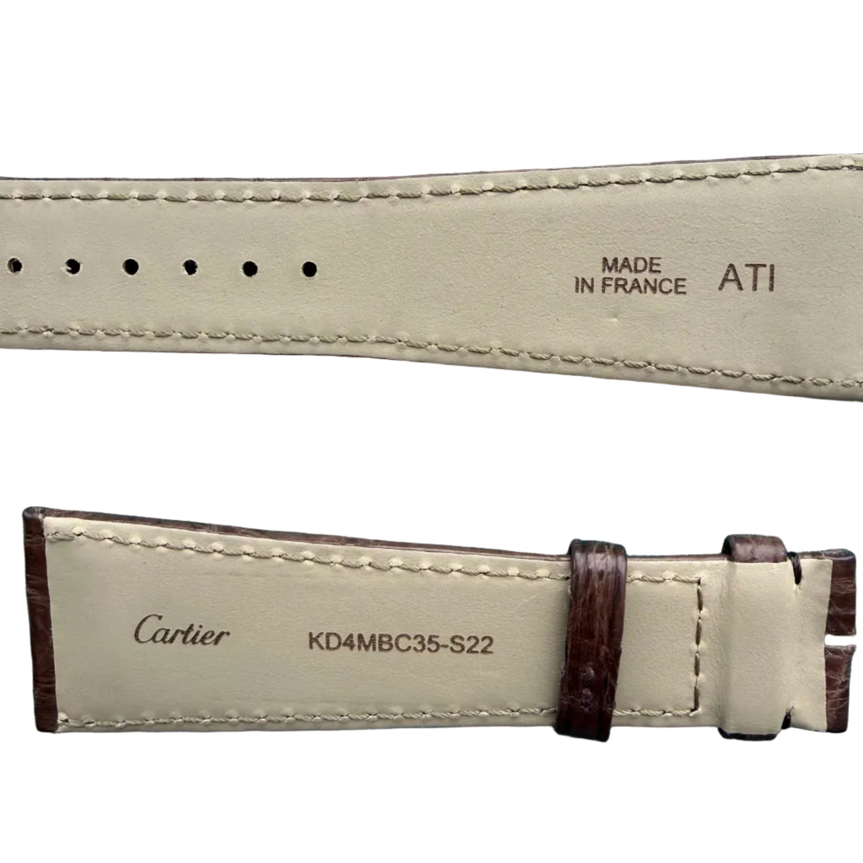 Authentic Cartier Brawn Alligator Watch Strap Band 24mm KD4MBC35-S22