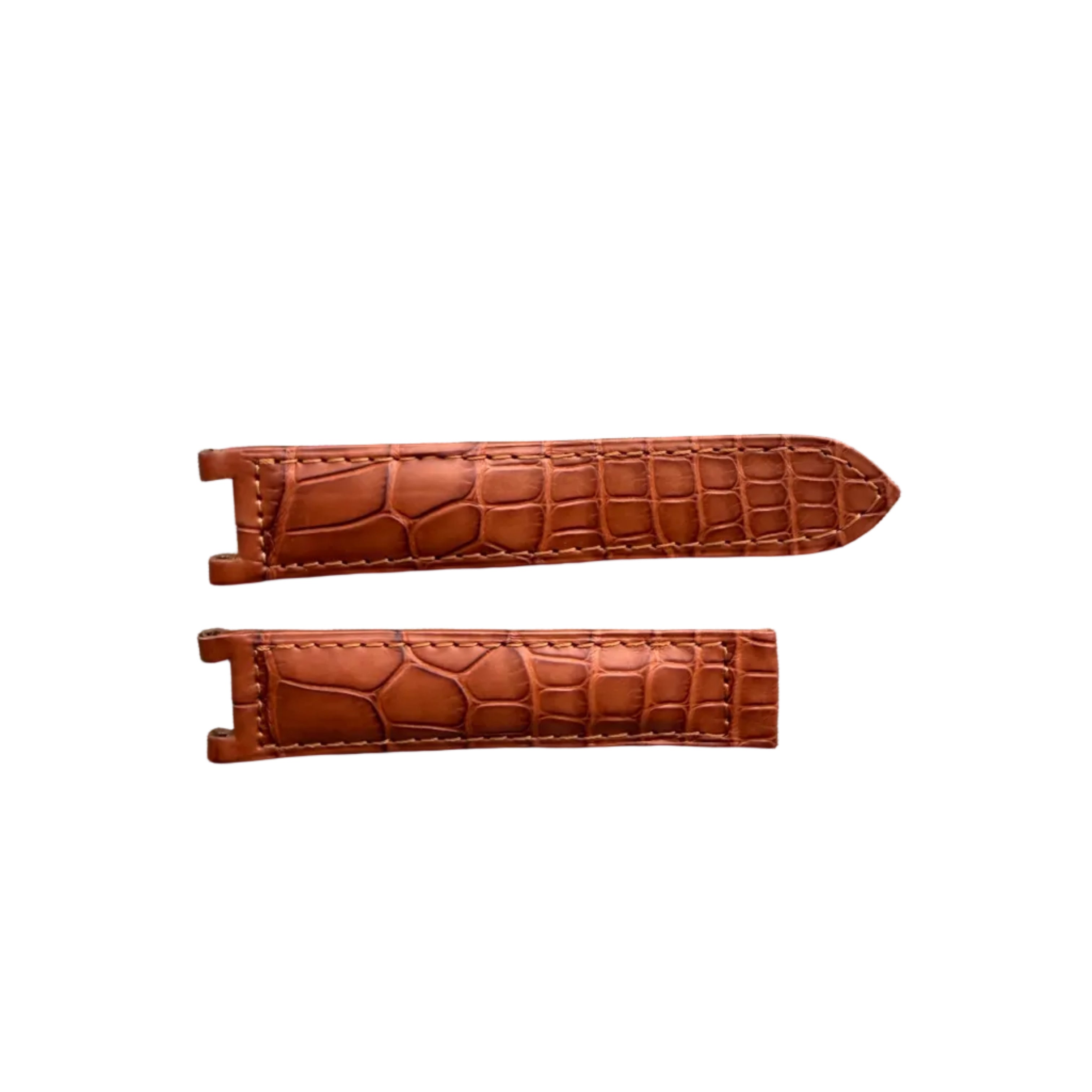 Authentic Cartier Pasha Brown Alligator Watch Strap Band 18.85mm KD22EK12