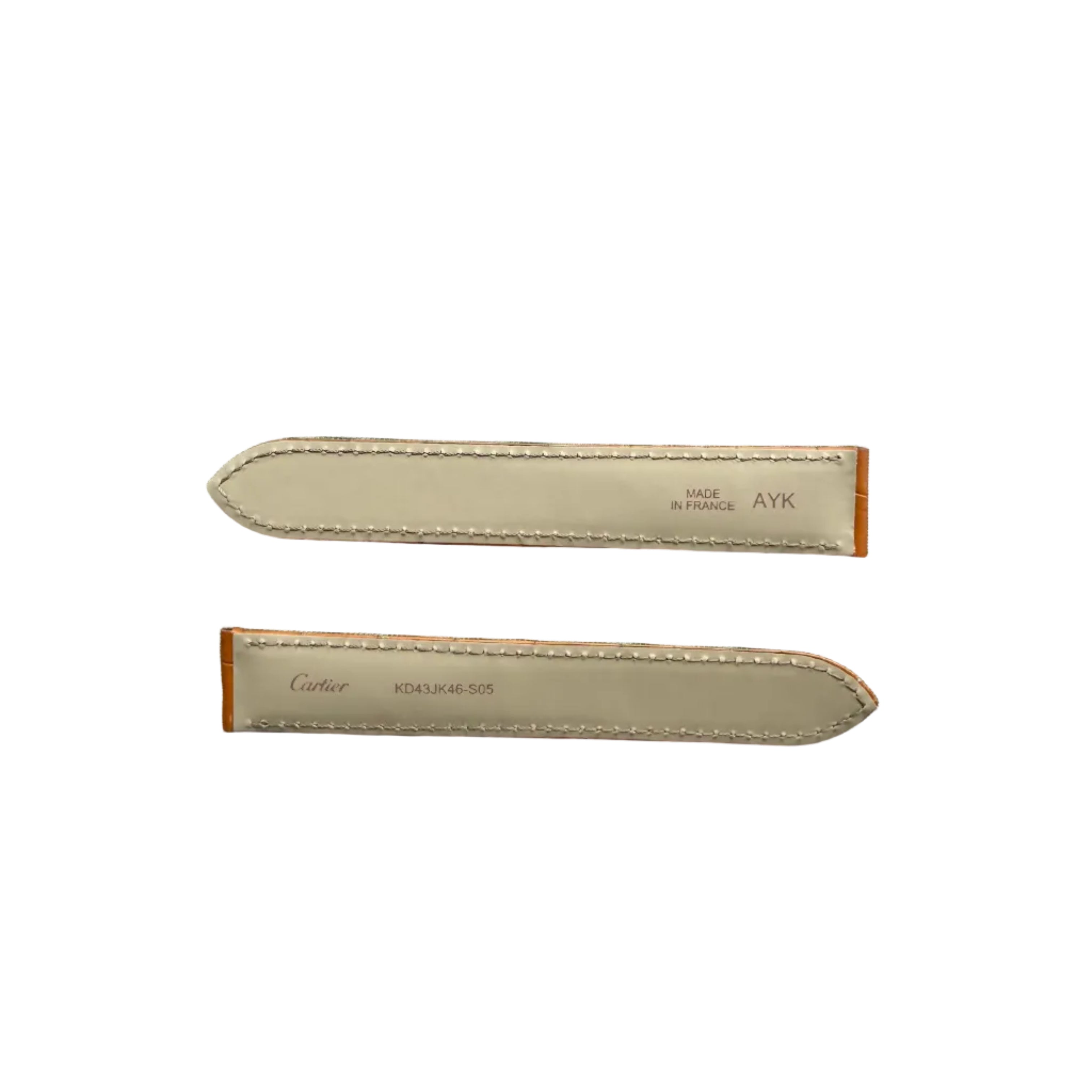 Authentic Cartier Brown Alligator Watch Strap Band 18.35mm KD43JK46-S05