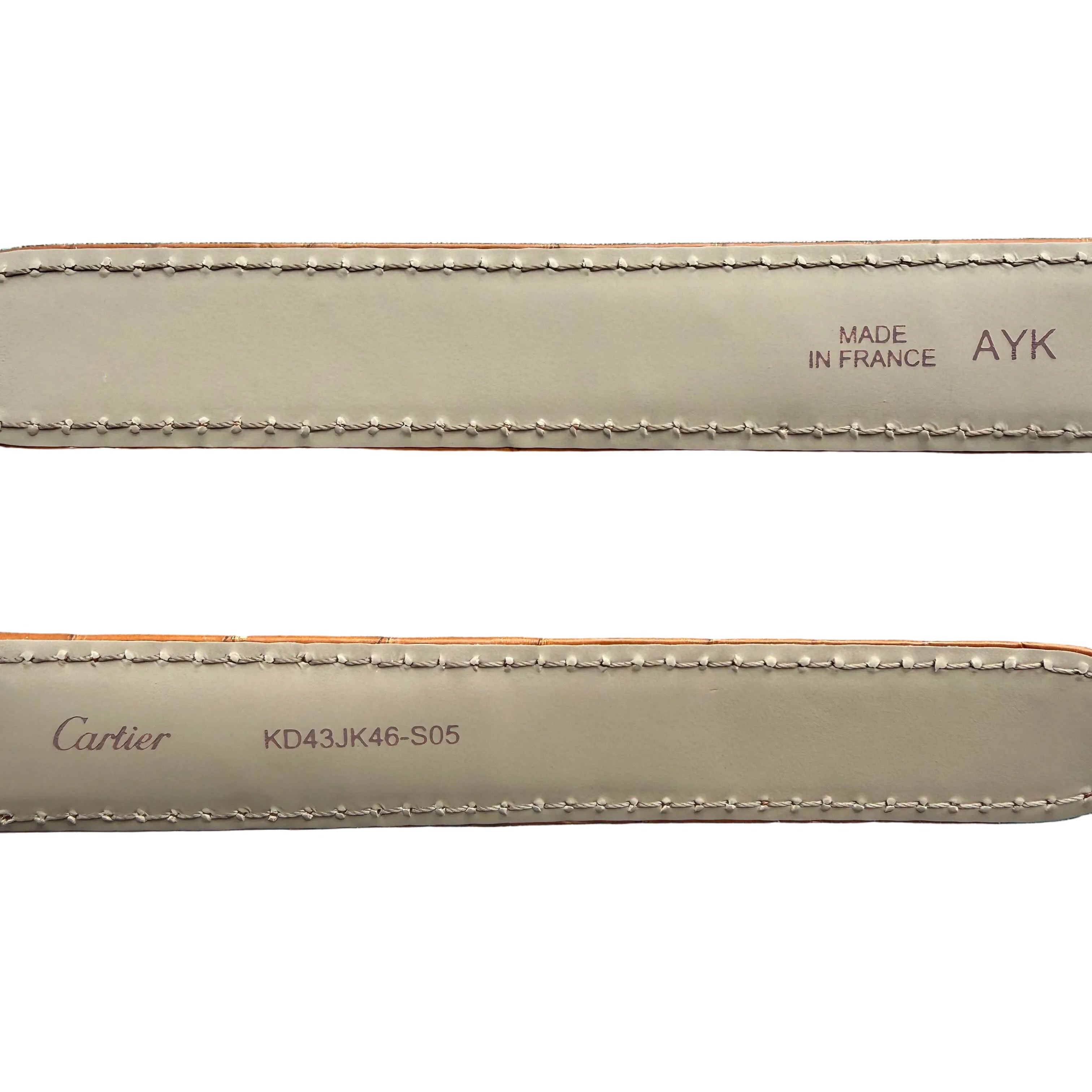 Authentic Cartier Brown Alligator Watch Strap Band 18.35mm KD43JK46-S05