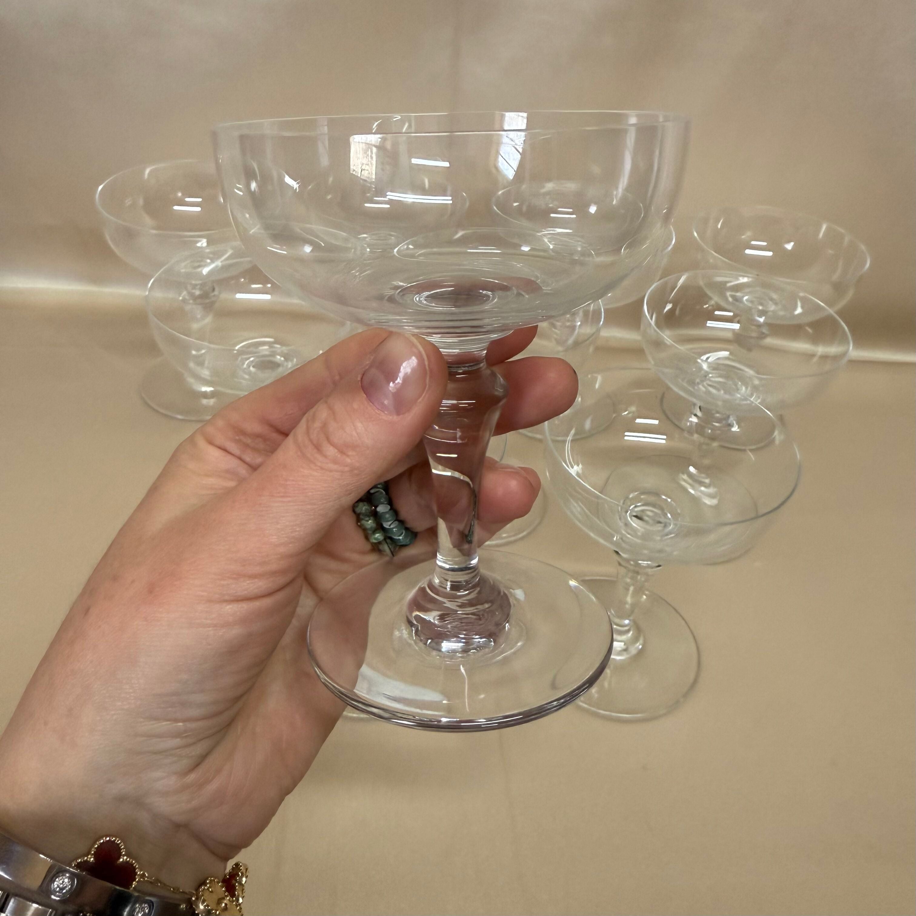 11 Baccarat Crystal Normandie Champagne Tall Sherbet Coupe Set