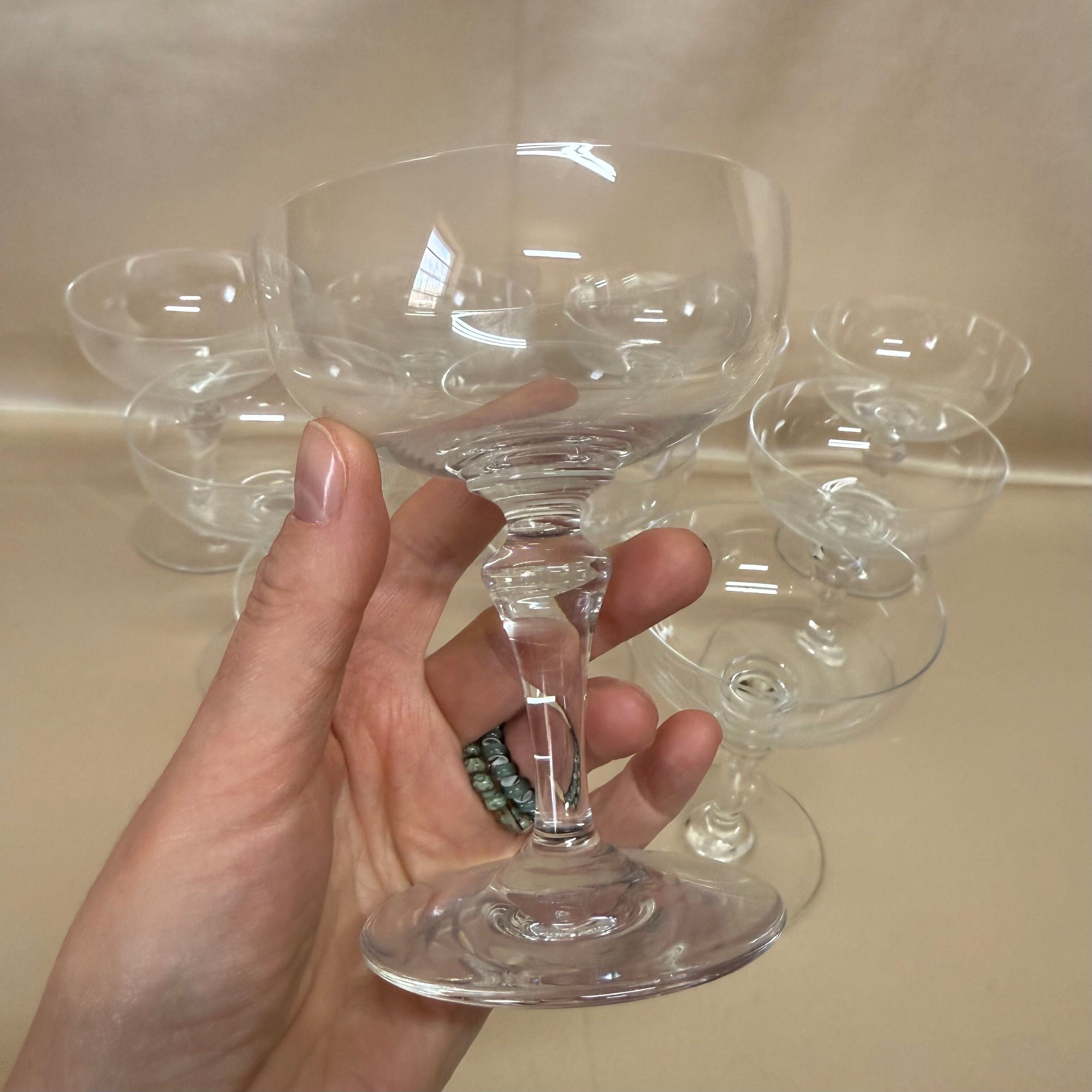 11 Baccarat Crystal Normandie Champagne Tall Sherbet Coupe Set