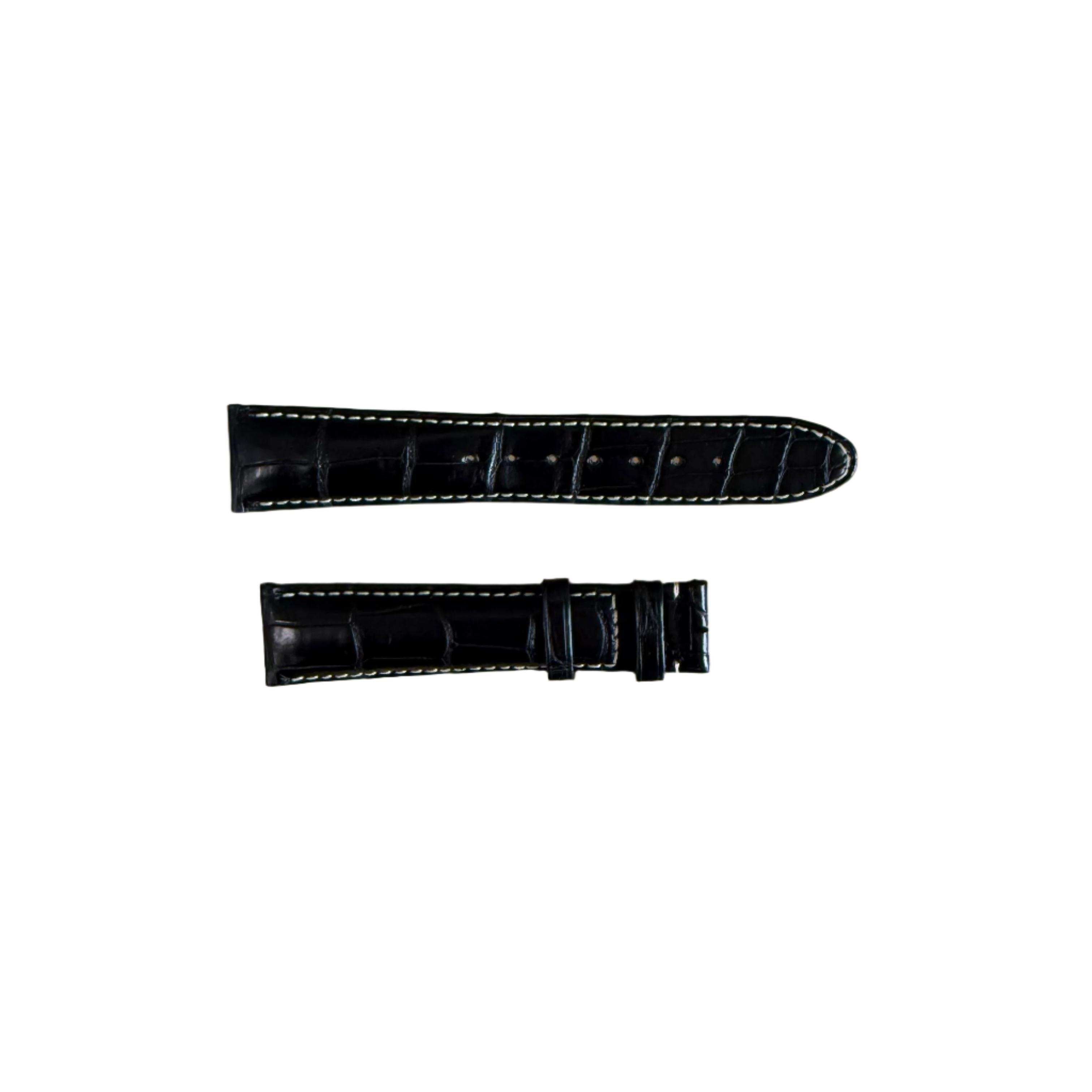 Authentic Montblanc Black Alligator Watch Strap Band 19mm