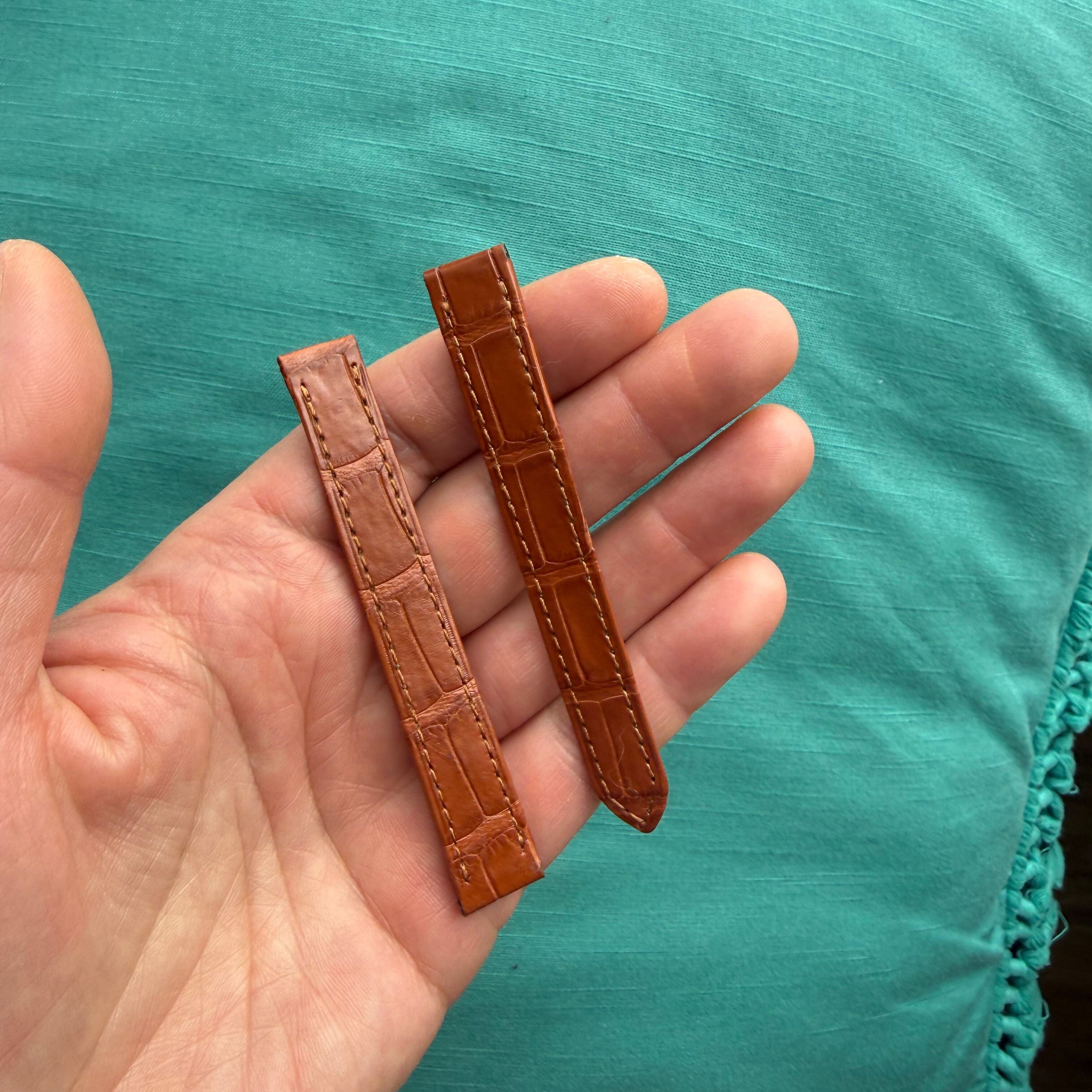 Authentic Cartier Brown Alligator Watch Strap Band 12.35mm KD5UZAID-S05