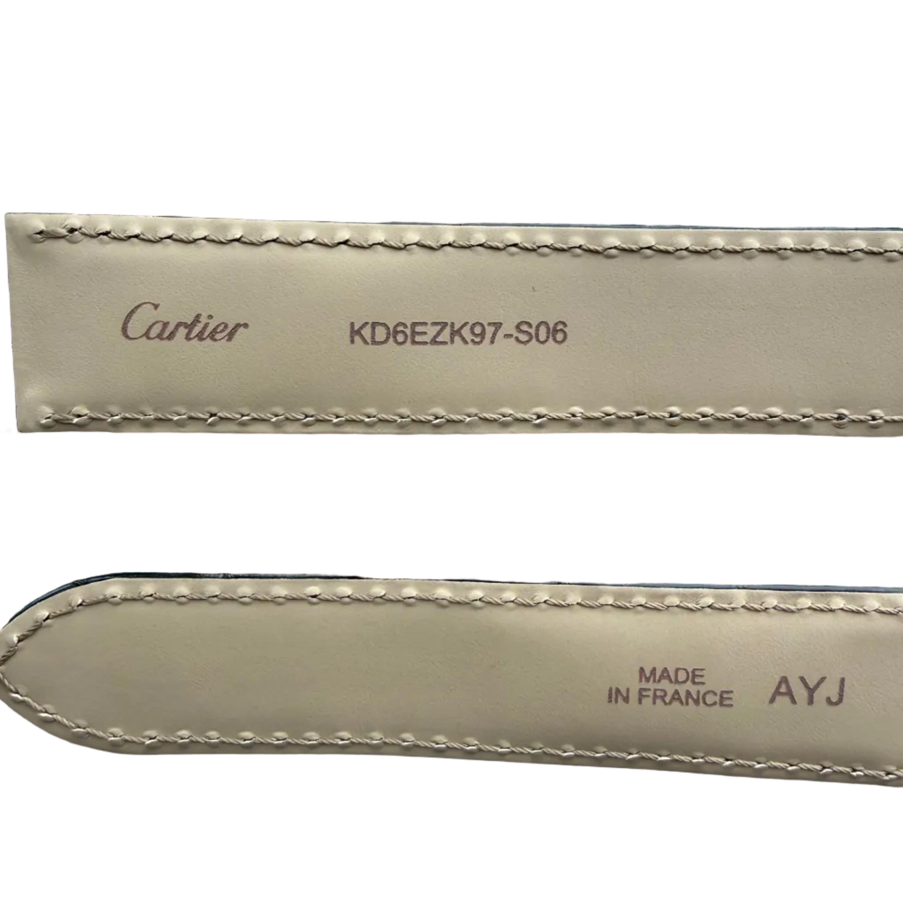 Authentic Cartier Black Alligator Watch Strap Band 18.65mm KD6EZK97-S06