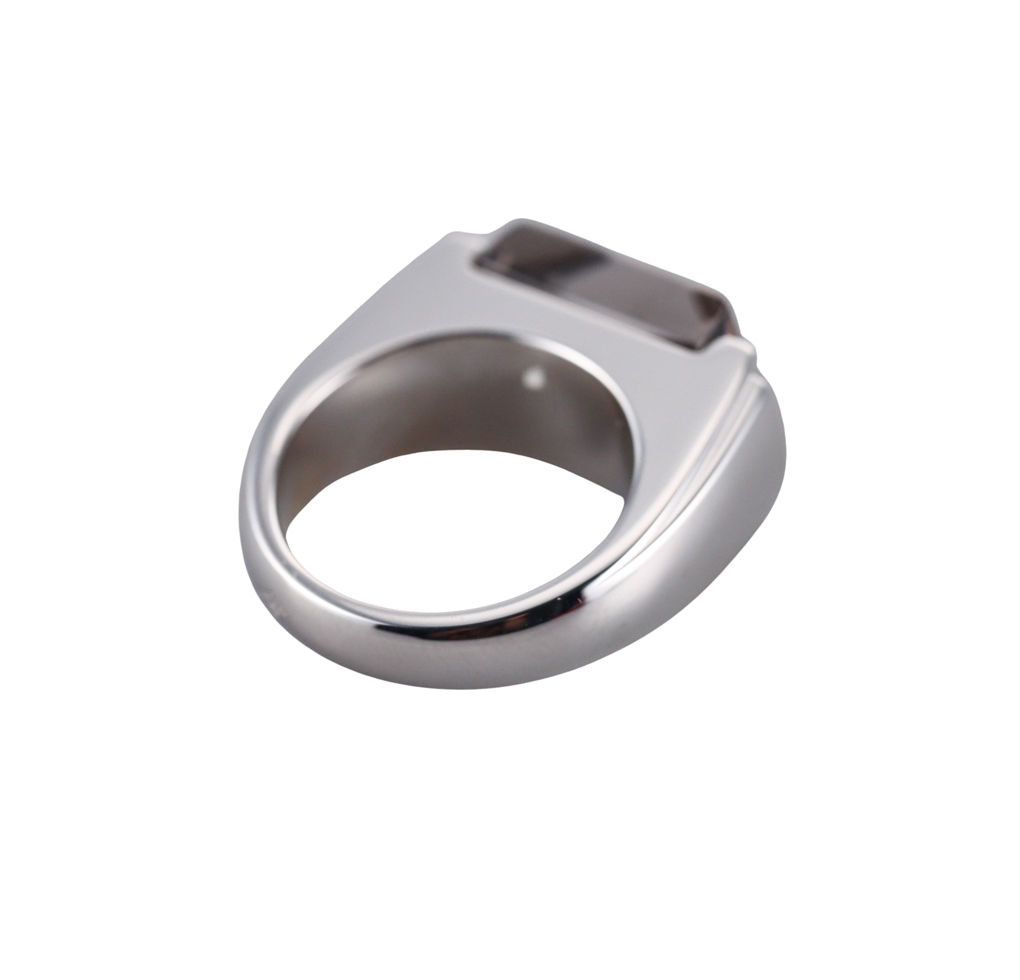 Baccarat Louxor Sterling Silver Gray Crystal Statement Ring 2808018