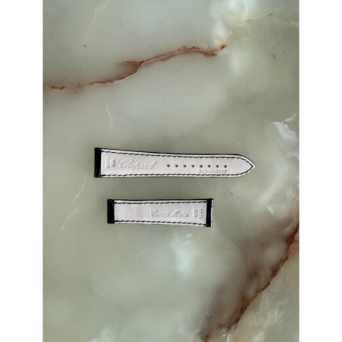Authentic Chopard Black Alligator Watch Strap Band 19mm E0200-0277