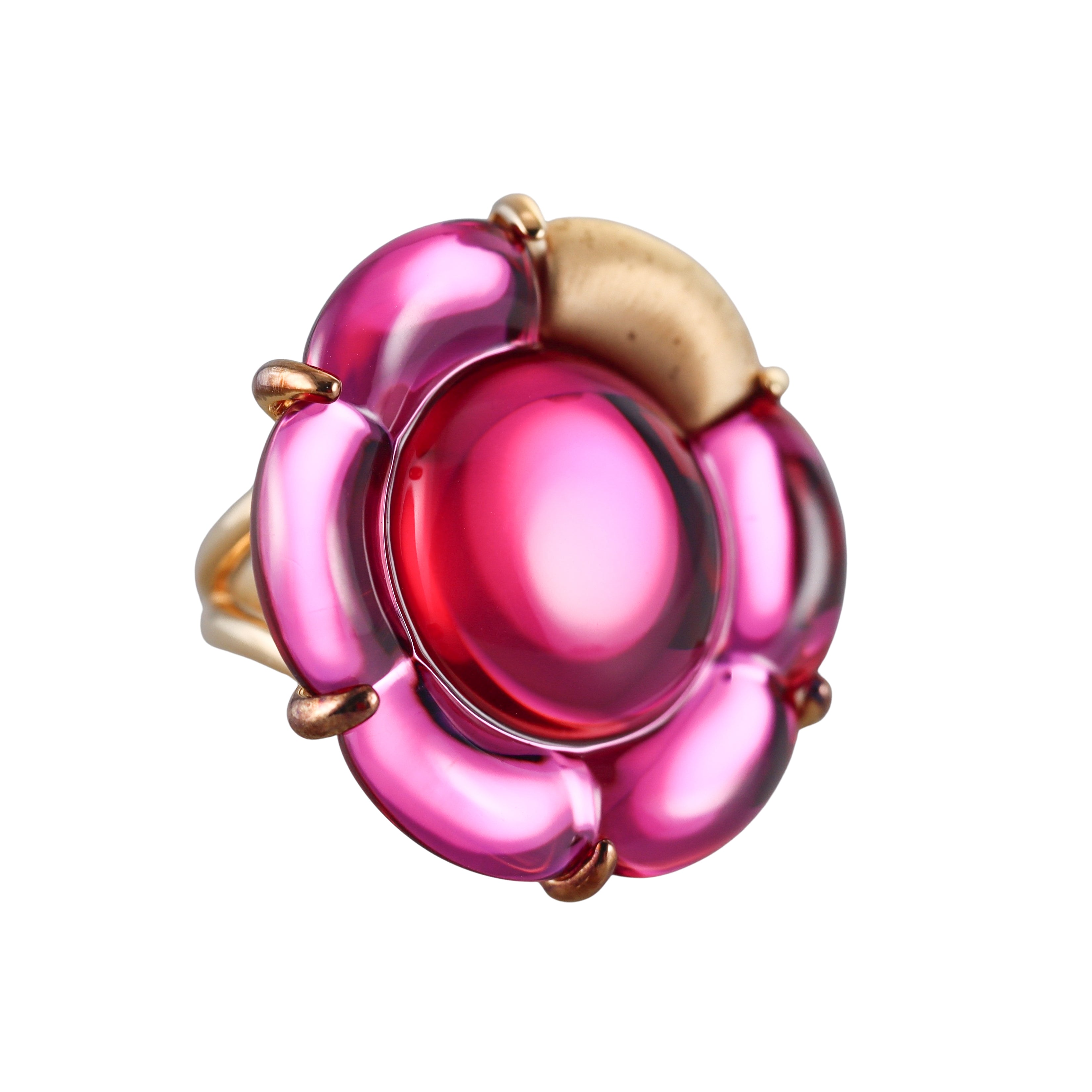 Baccarat B Flower 18k Gold Vermeil Sterling Silver Ring 2803647
