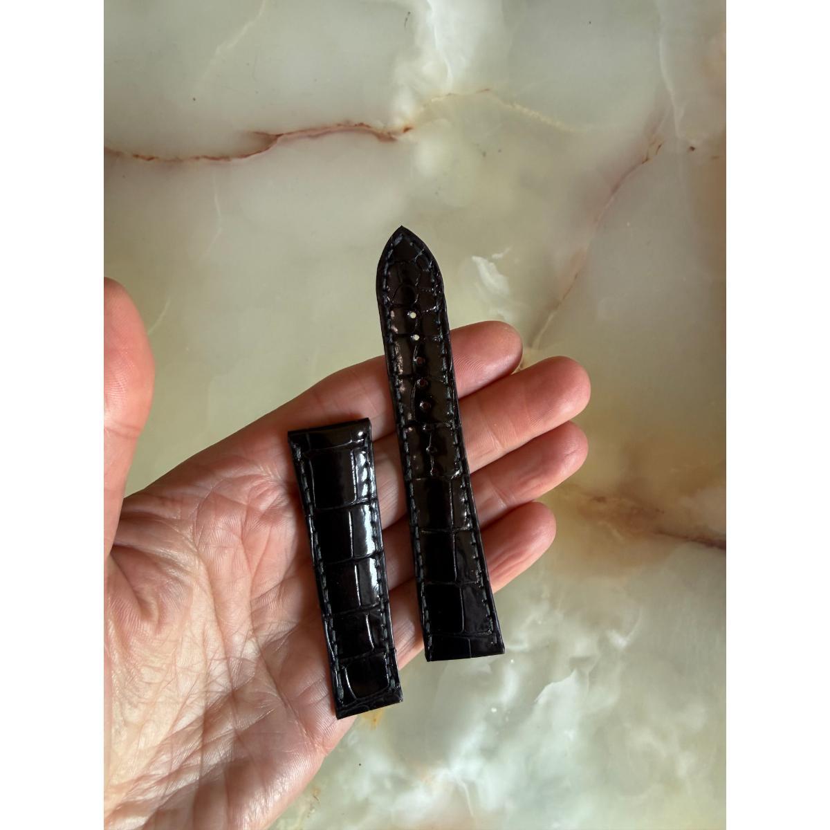 Authentic Chopard Black Alligator Watch Strap Band 19mm E0200-0277
