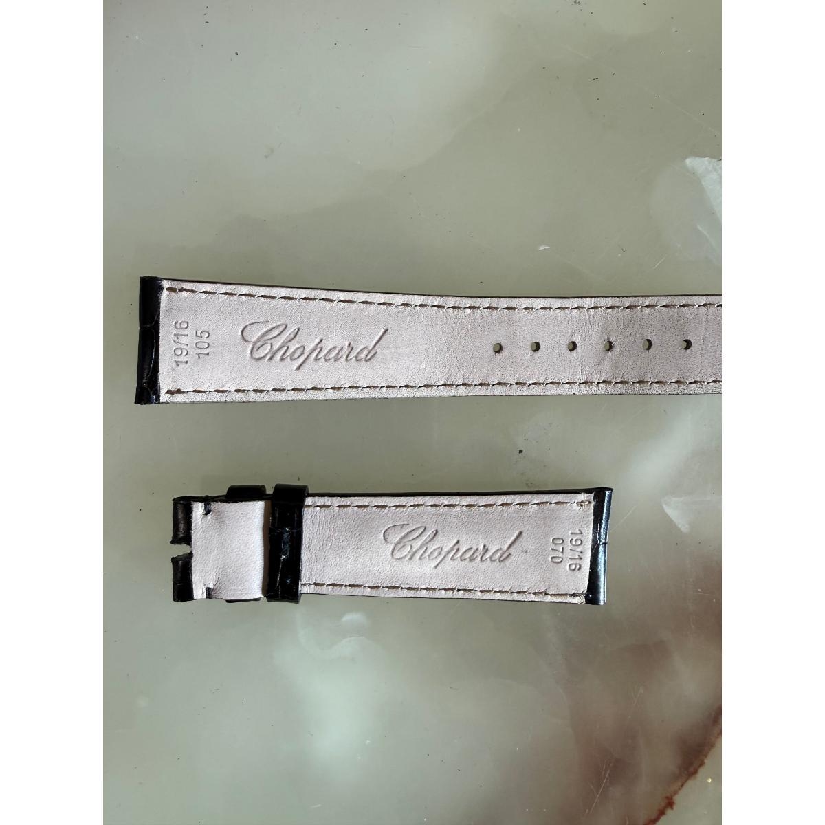 Authentic Chopard Black Alligator Watch Strap Band 19mm Padded & Stitched