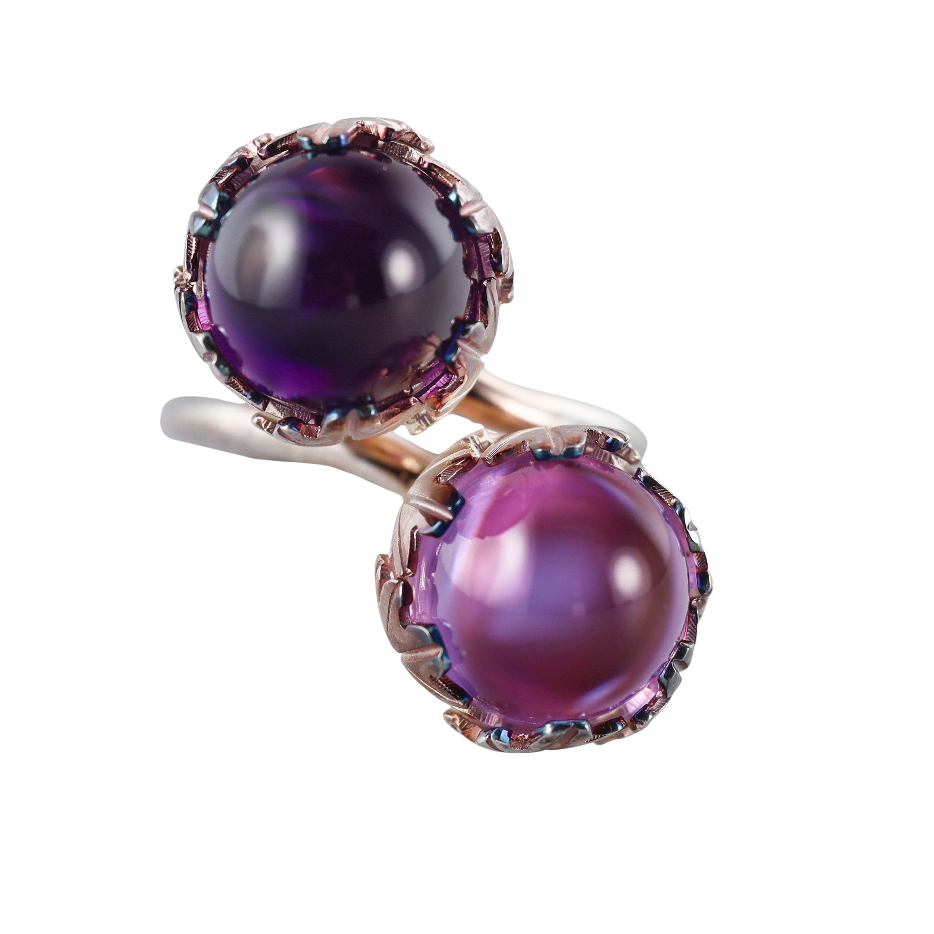 Baccarat Sterling Silver Murmure Toi & Moi Purple Ring 2610346