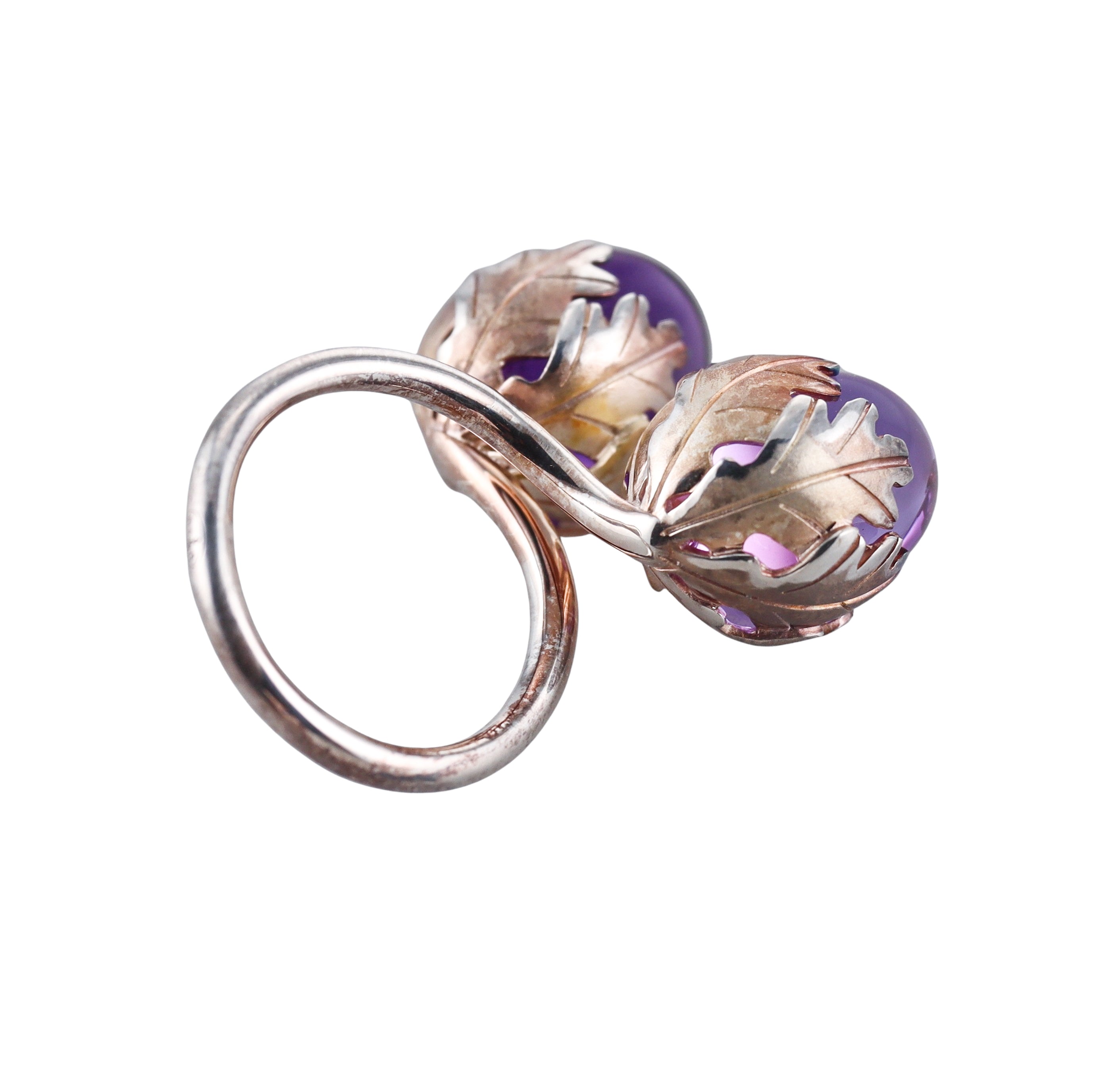 Baccarat Sterling Silver Murmure Toi & Moi Purple Ring 2610346
