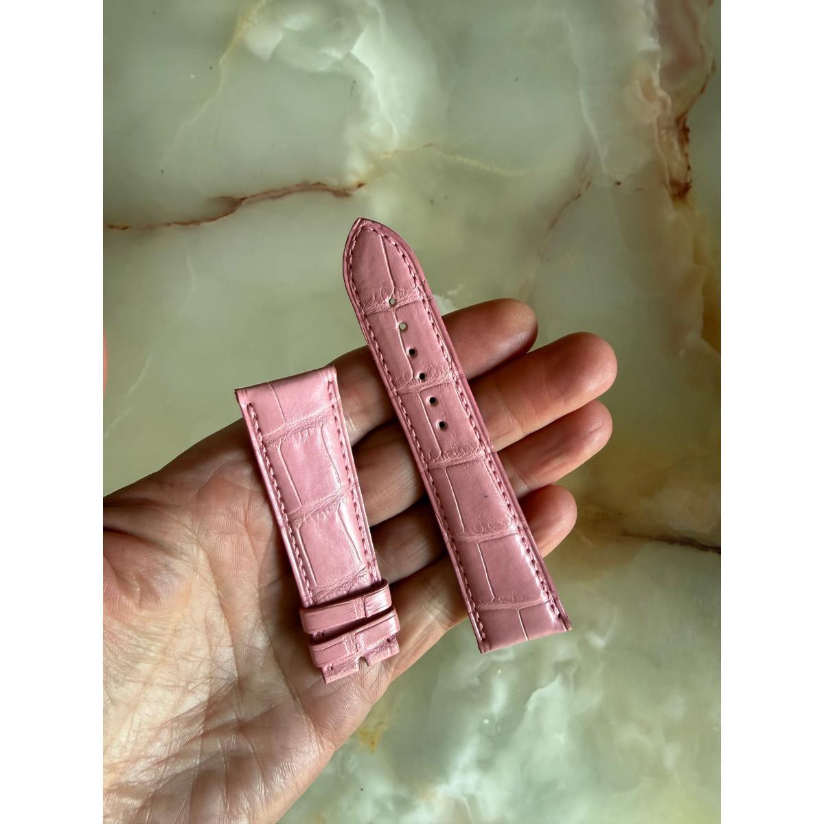 Authentic Chopard Pink Alligator Watch Strap Band 22mm Padded & Stitched