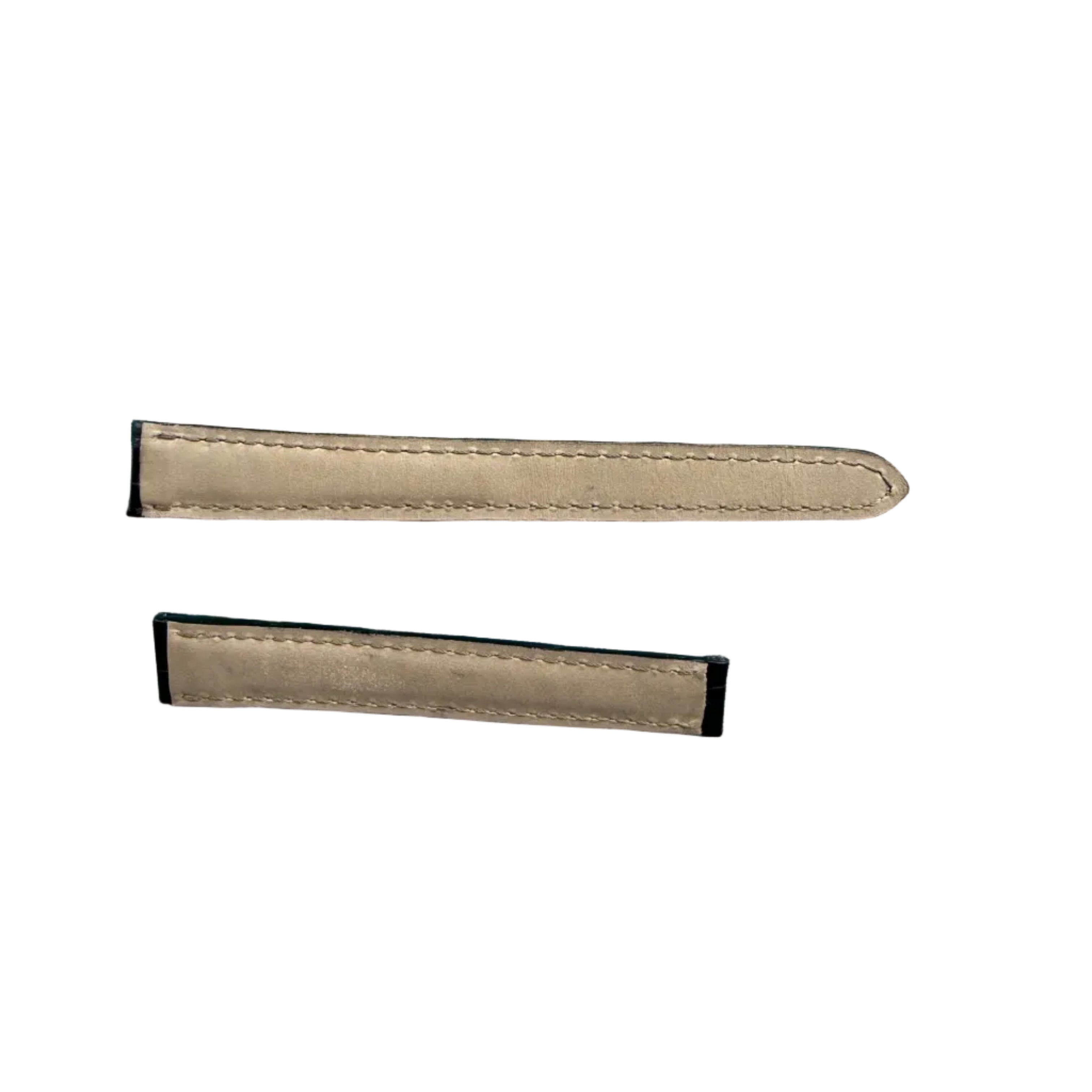 Authentic Cartier Black Alligator Padded & Stitched Watch Strap Band 13.45mm