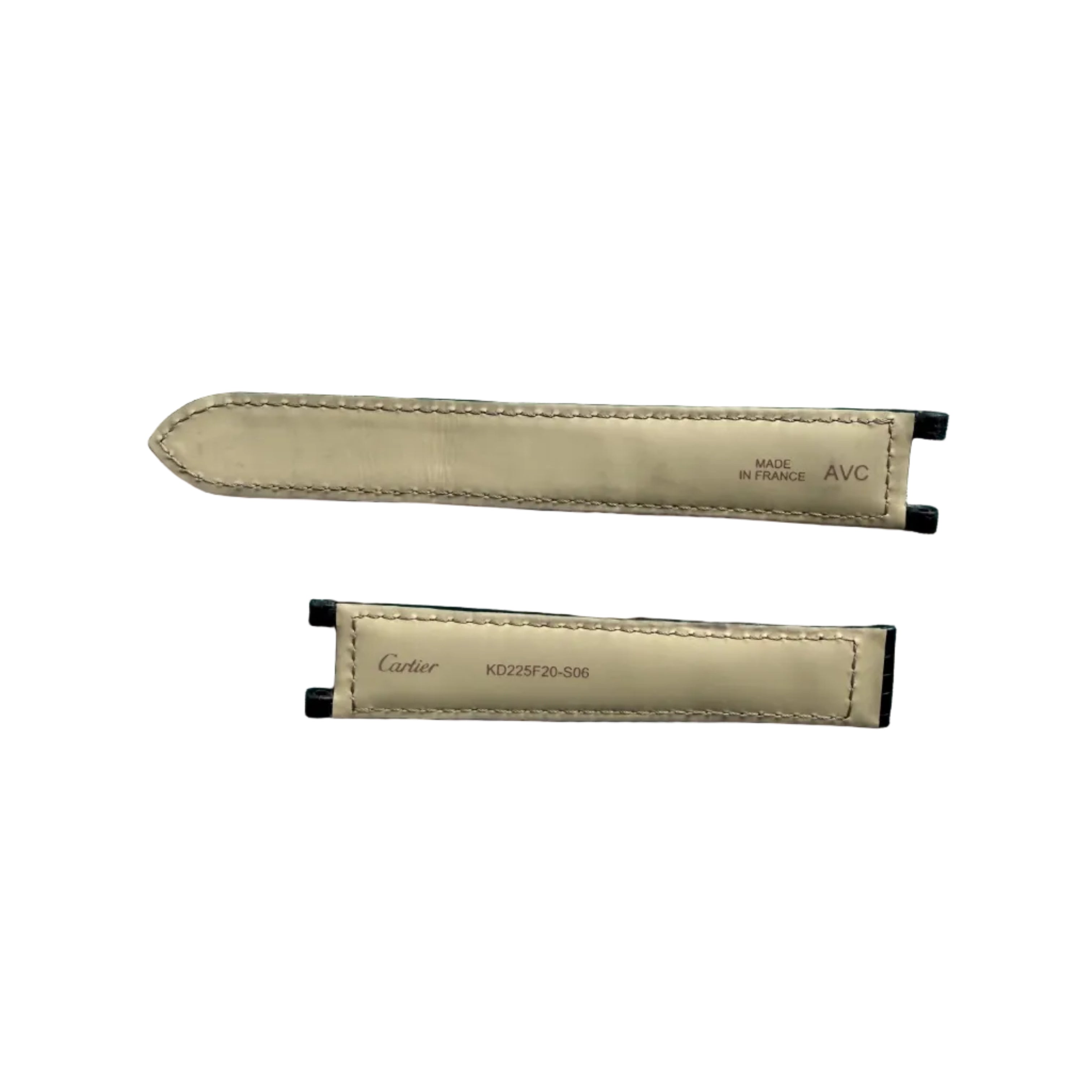 Authentic Cartier Pasha Black Alligator Watch Strap Band 19mm KD225F20-S06