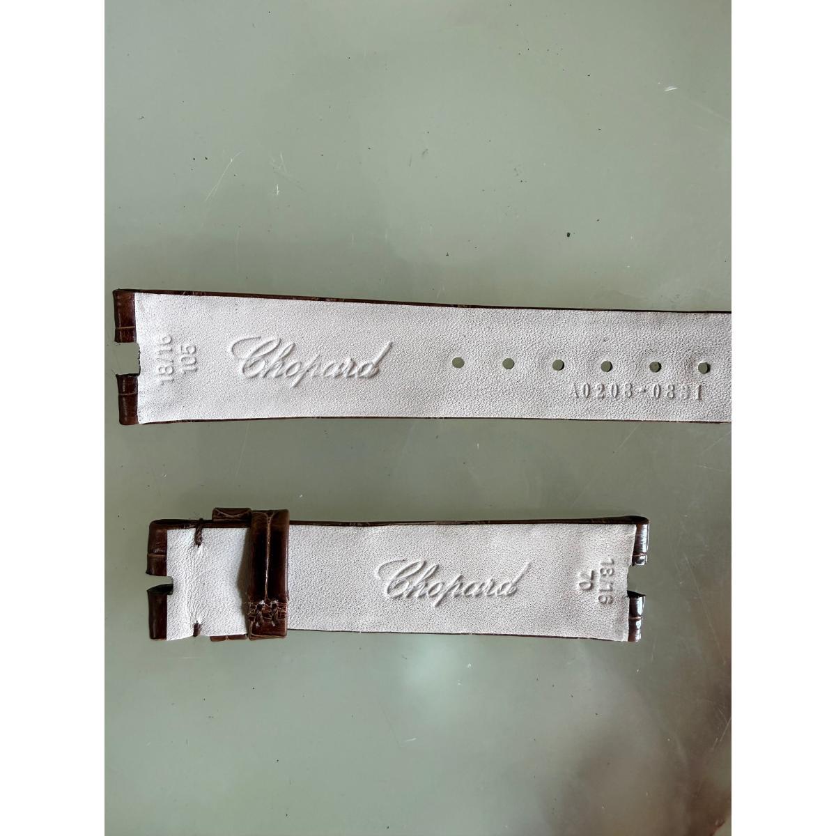 Authentic Chopard Brown Alligator Watch Strap Band 18mm 0208-0831
