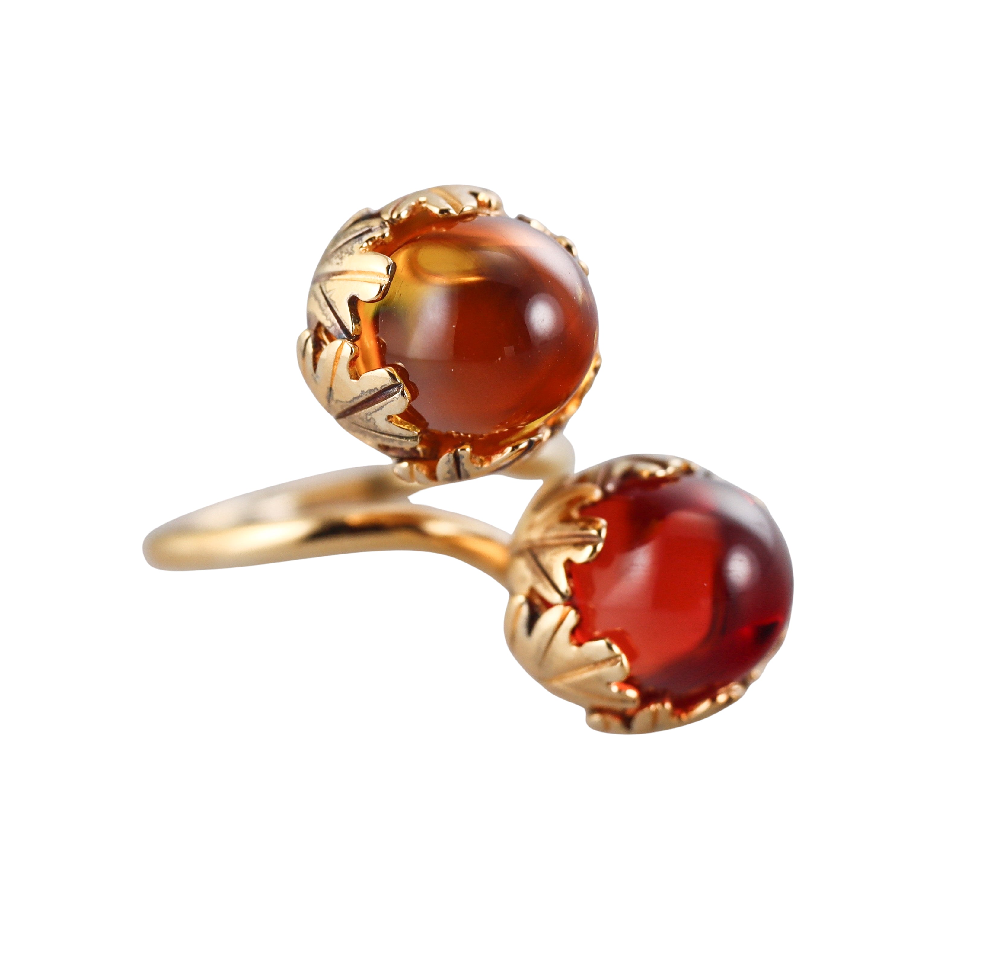 Baccarat 18k Gold Vermeil Sterling Silver Murmure Toi & Moi Ring 2610355