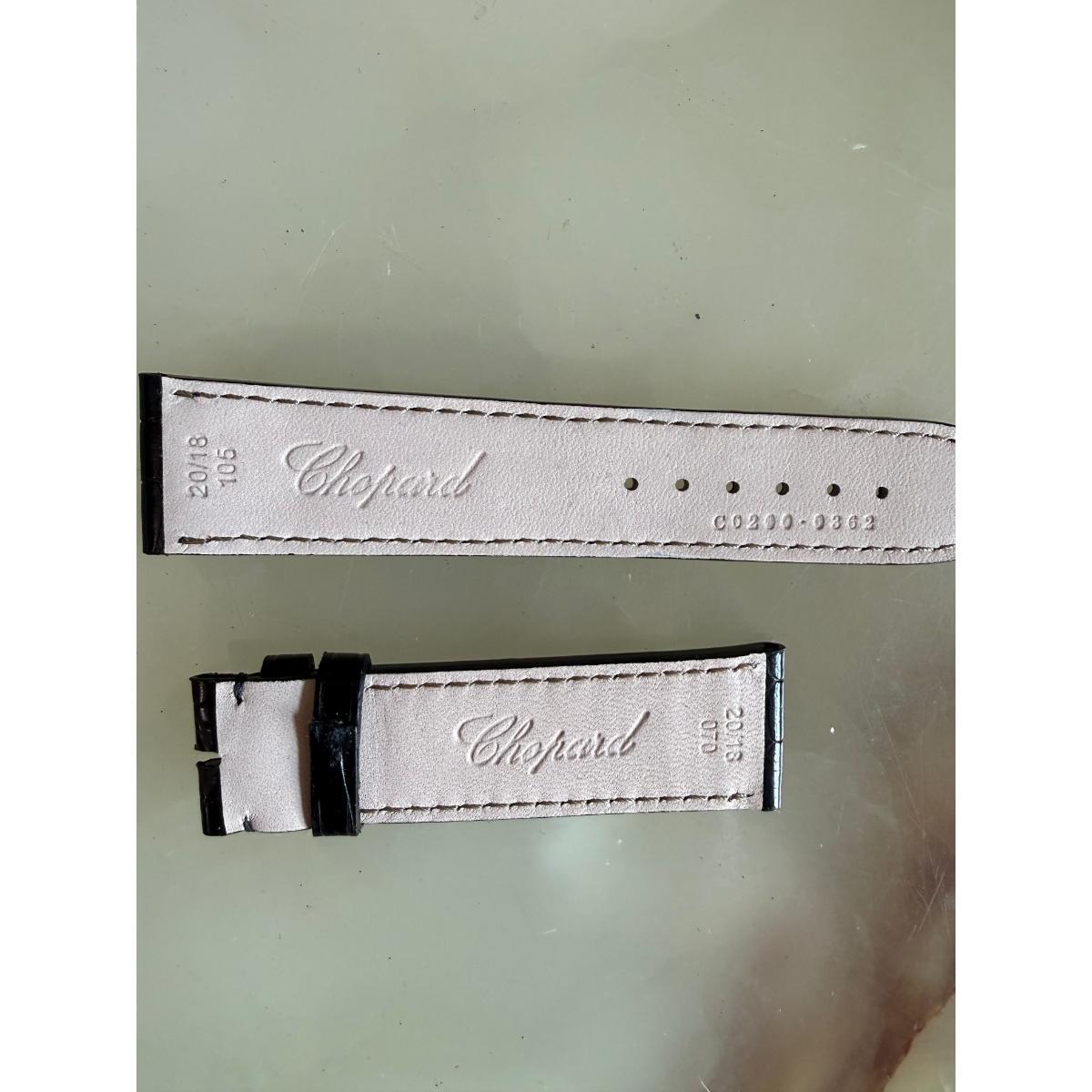 Authentic Chopard Black Alligator Watch Strap Band 20mm C0200-0362