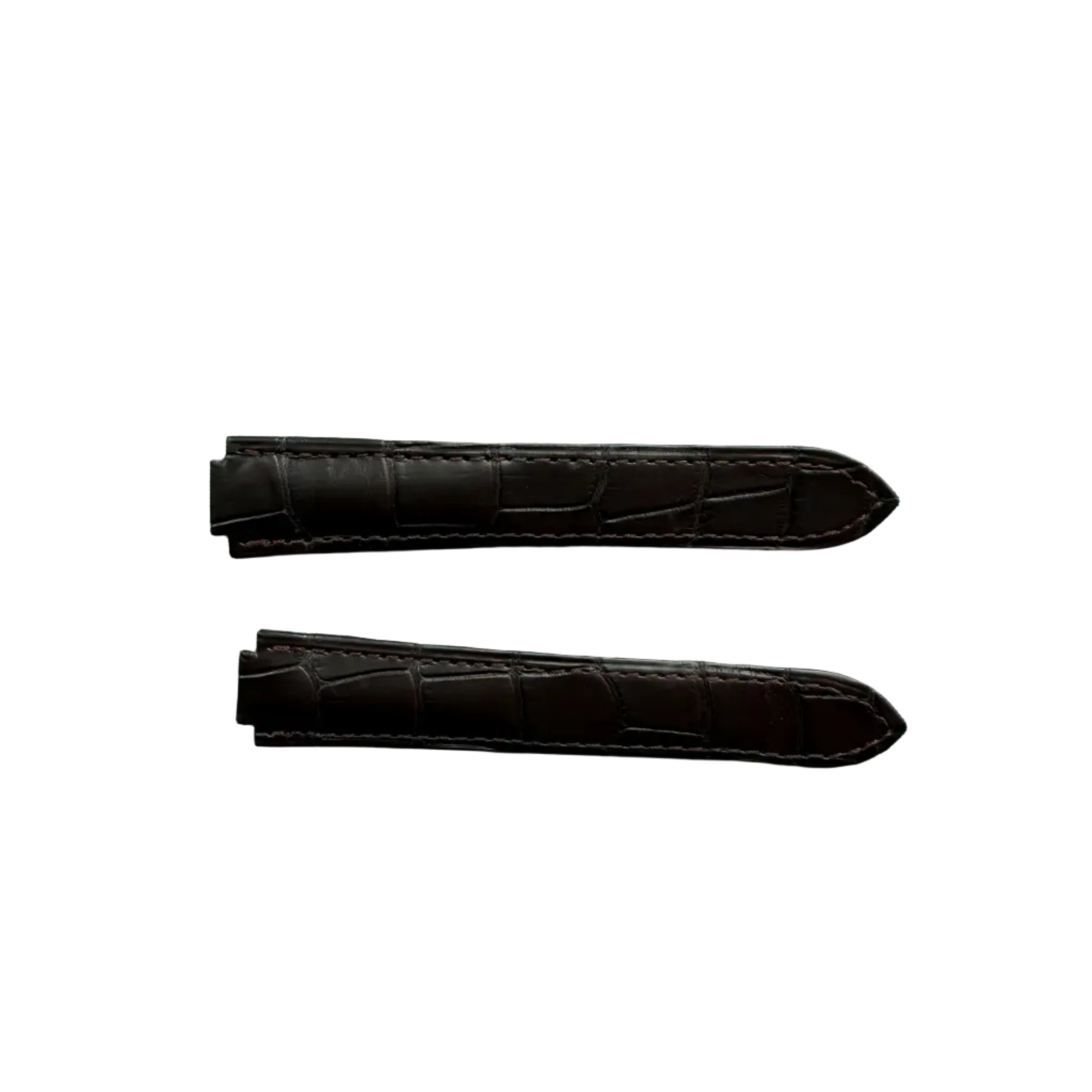 Authentic Cartier Balloon Bleu Brown Alligator Watch Strap Band 18mm KD2HXN87