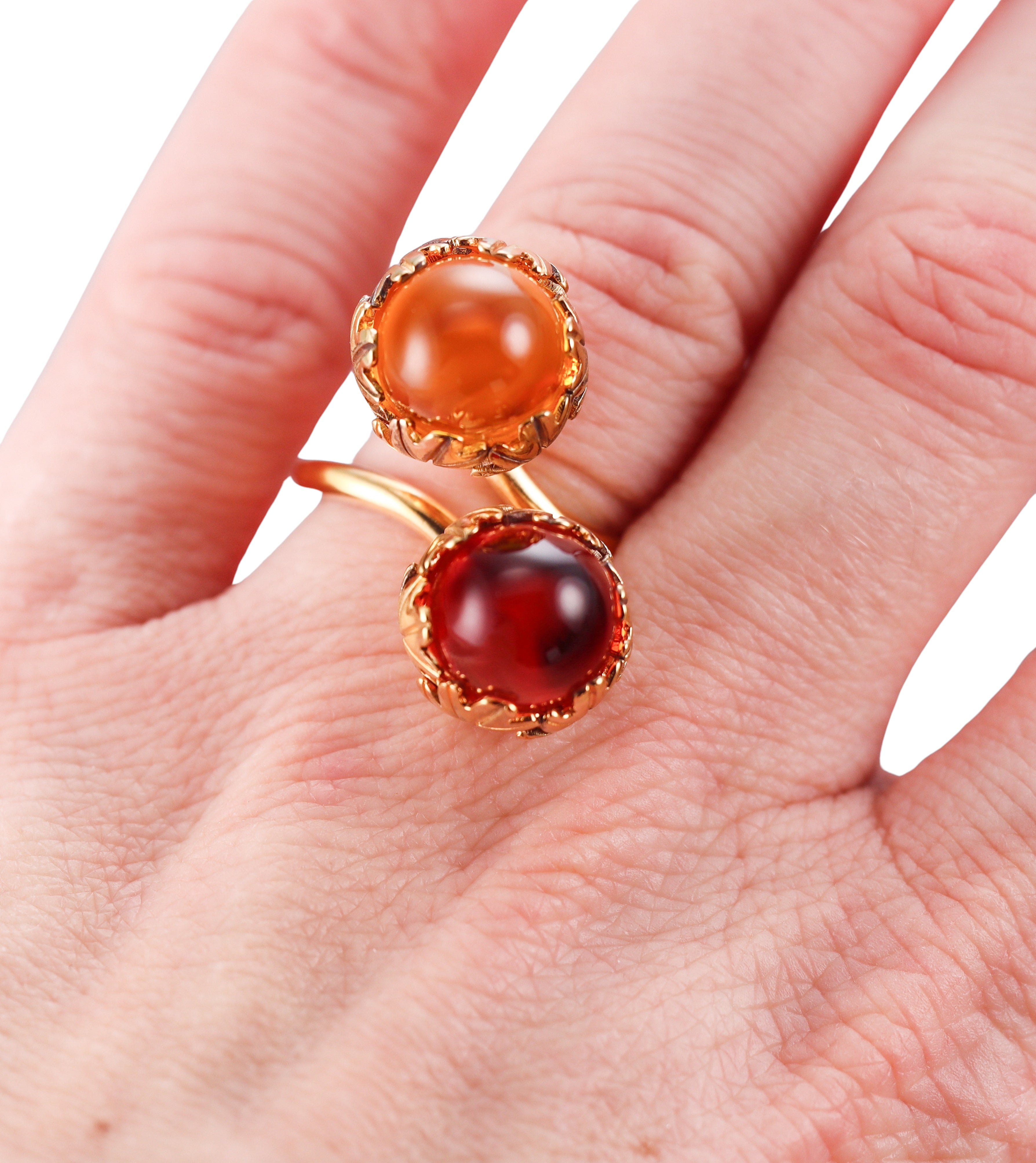 Baccarat 18k Gold Vermeil Sterling Silver Murmure Toi & Moi Ring 2610355