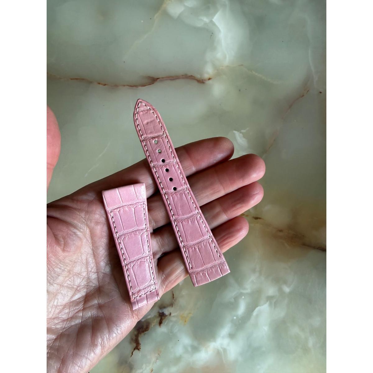 Authentic Chopard Pink Alligator Watch Strap Band 22mm