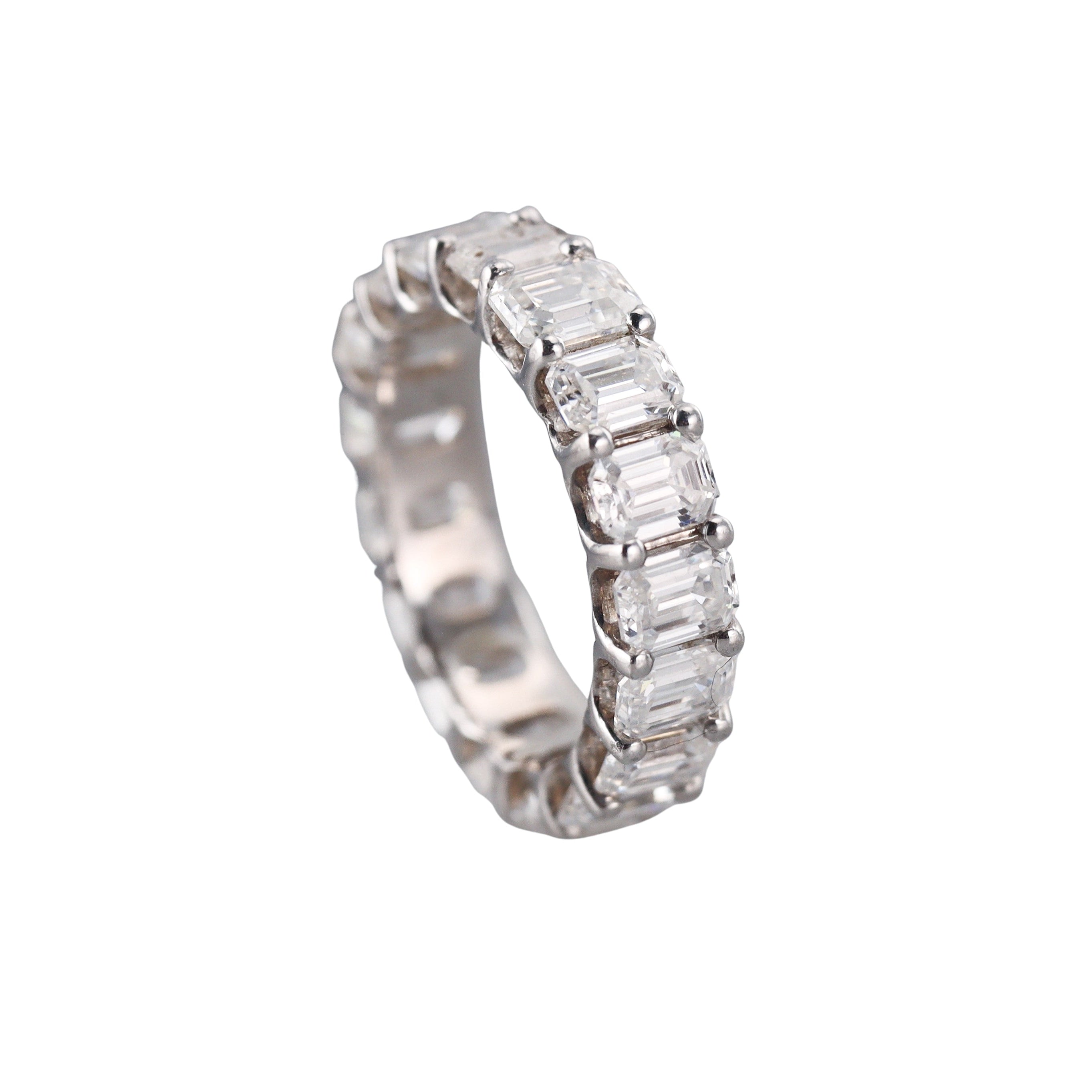 Solid 14k Gold Lab Grown 3.77ctw VS2/F Diamond Eternity Band Ring