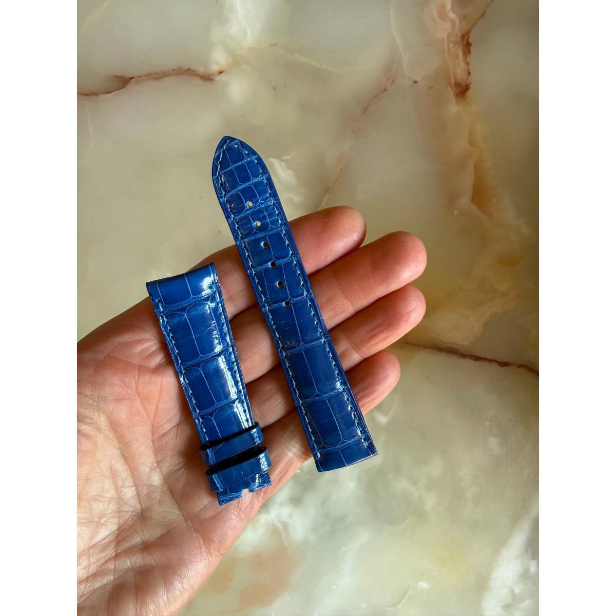 Authentic Chopard Blue Alligator Watch Strap Band 19mm C0201-0110