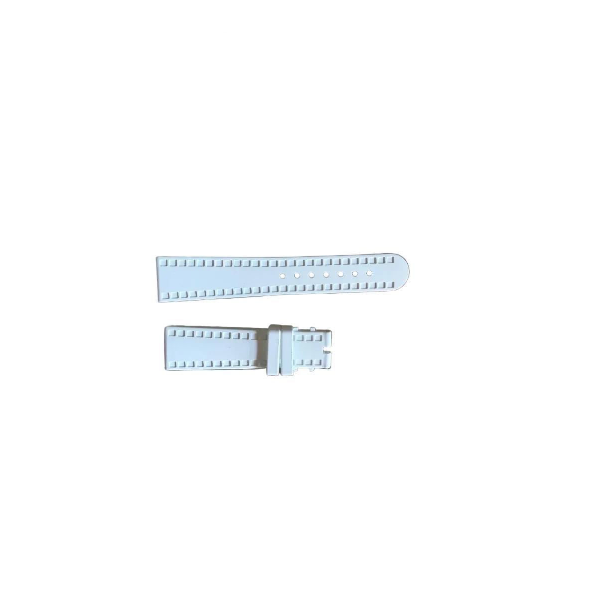 Authentic Chopard White Rubber Watch Strap Band 19mm