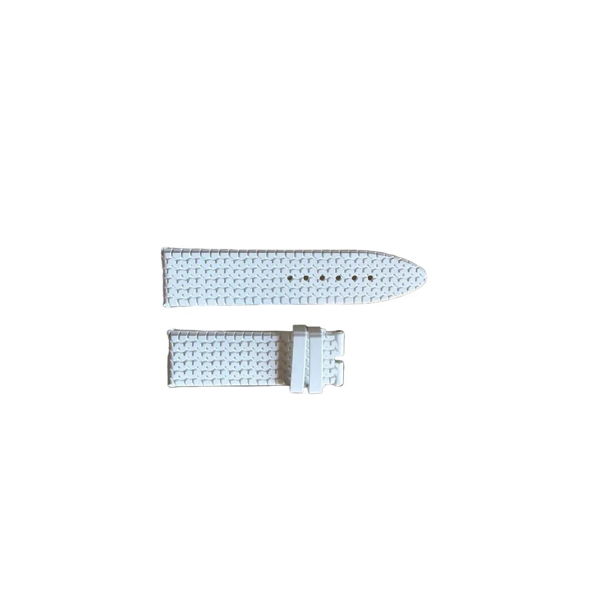Authentic Chopard White Rubber Watch Strap Band 23mm