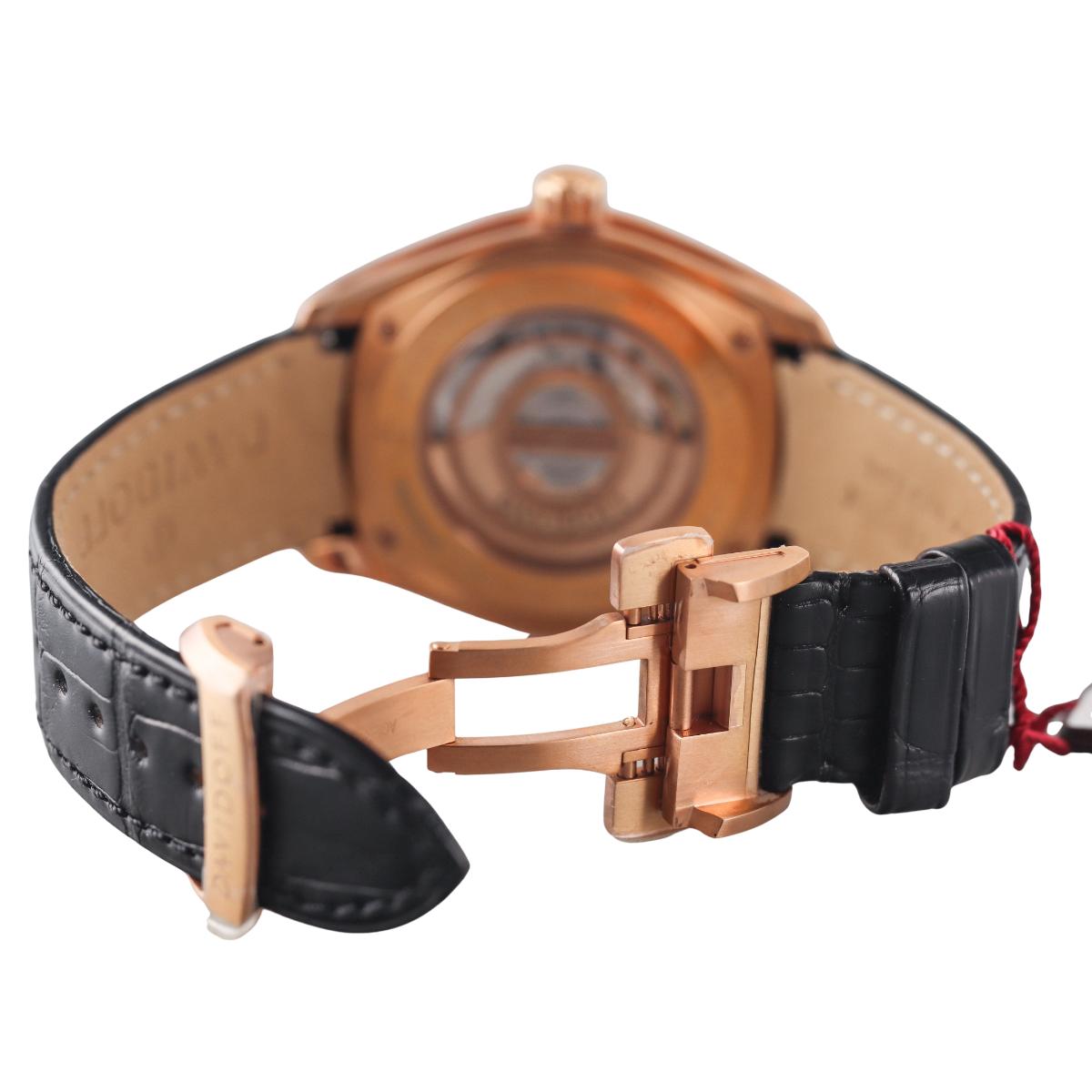 Davidoff Velocity Automatic Gold Tone Steel Black Dial Watch 21133/059