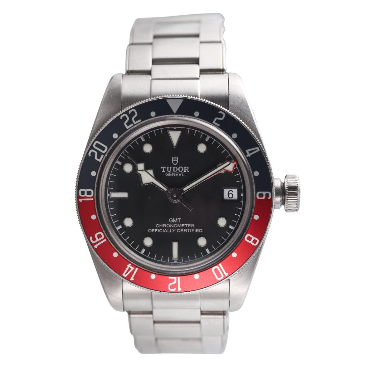Tudor Black Bay Automatic Black Dial Men's GMT Pepsi Bezel Watch 79830RB