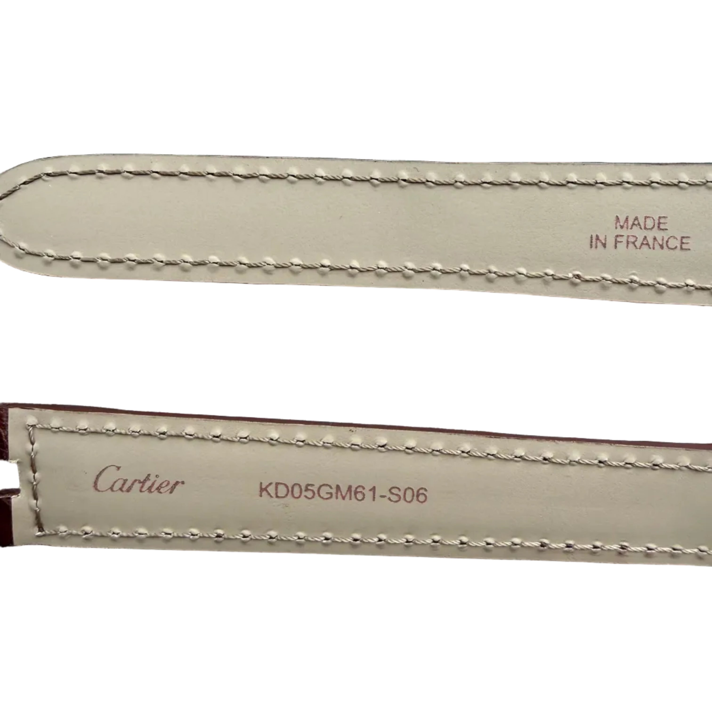 Authentic Cartier Pasha Brown Alligator Watch Strap Band 16mm KD05GM61-S06