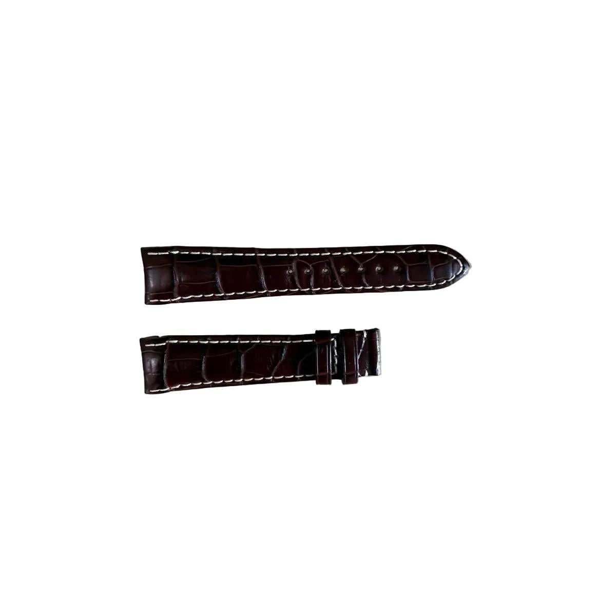 Authentic Glashutte Brown Alligator Watch Strap Band 19mm