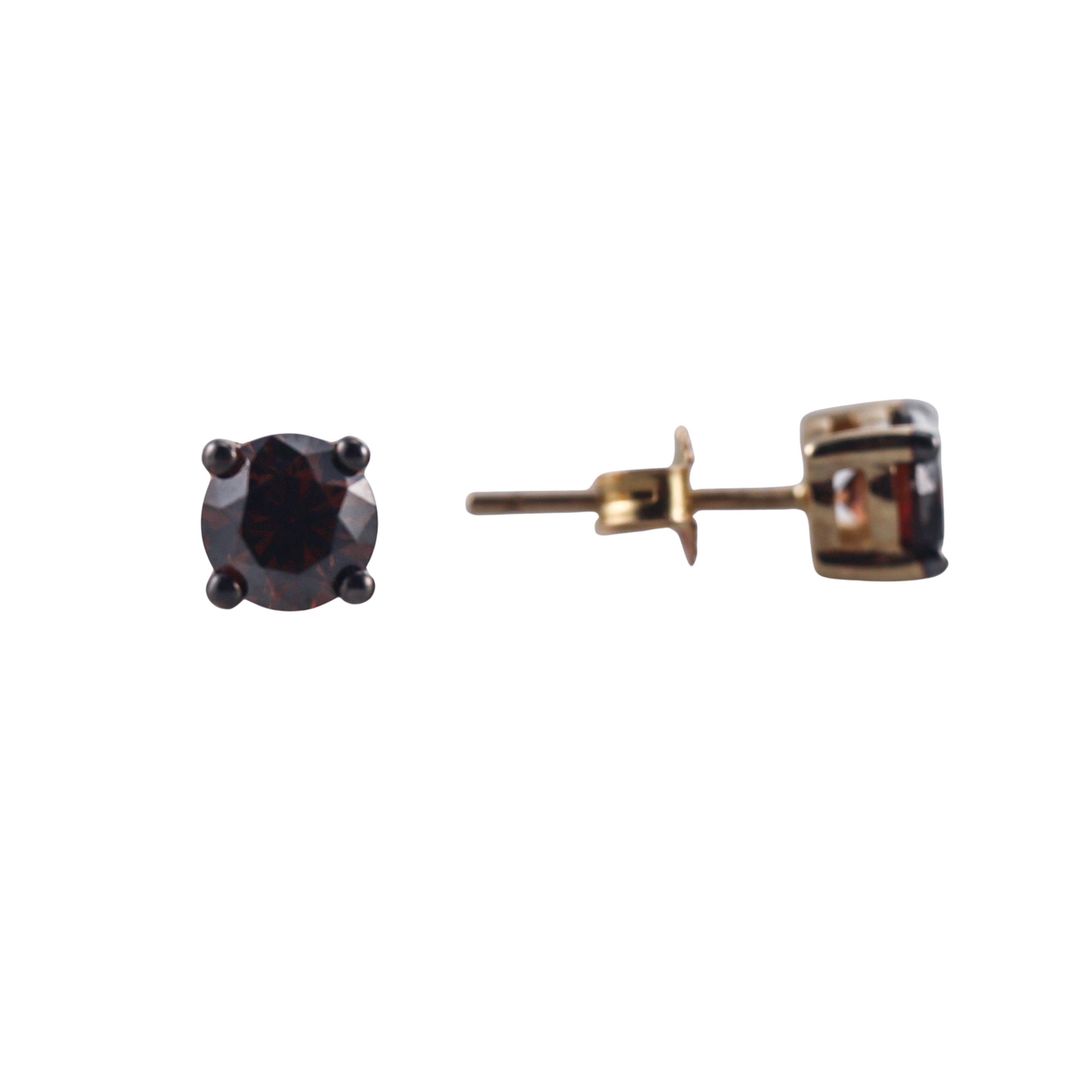 Kallati Fancy Color 1.00ctw Diamond Gold Stud Earrings
