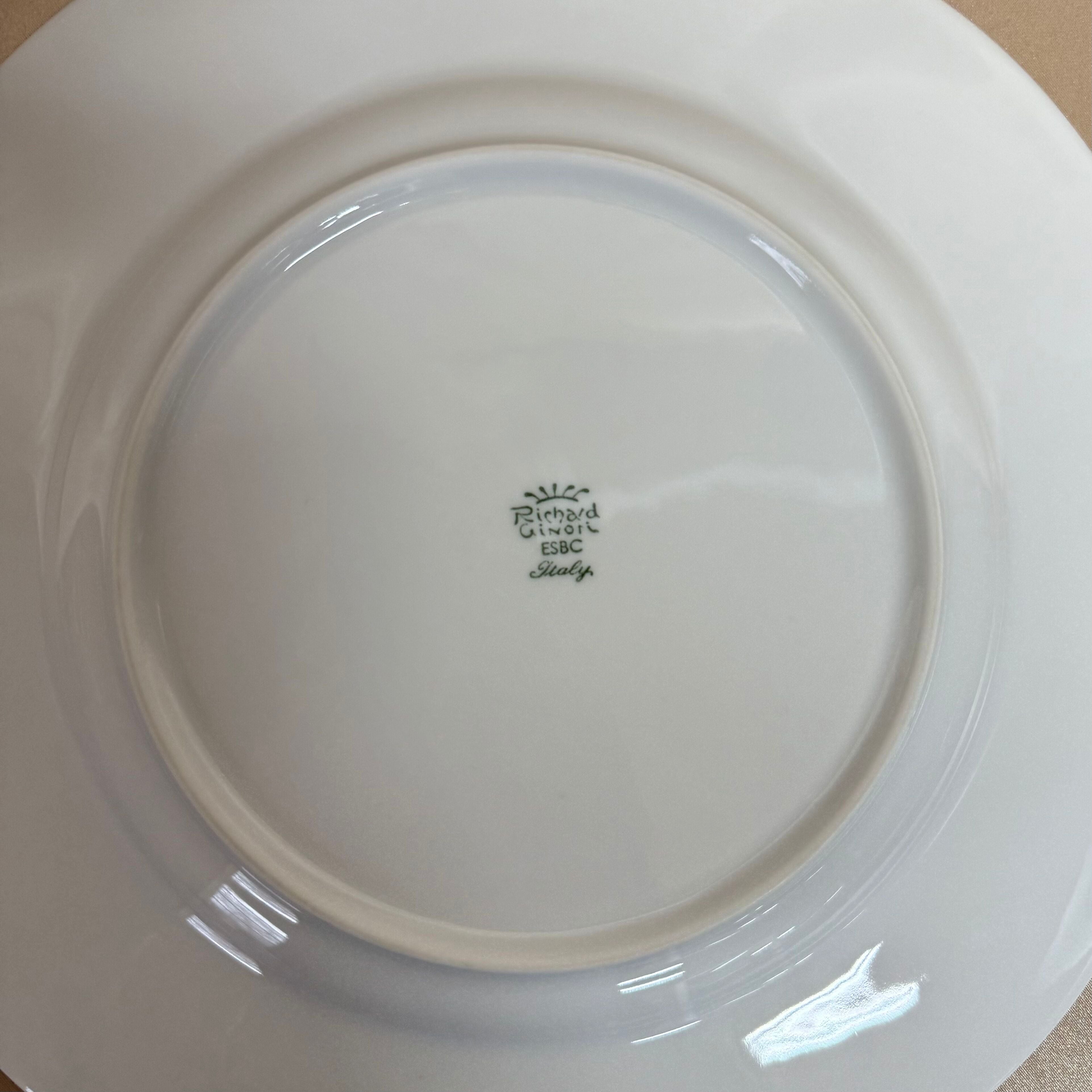 Richard Ginori Bianco White Plate Set of 3 Dinner Soup Dessert Plate Set