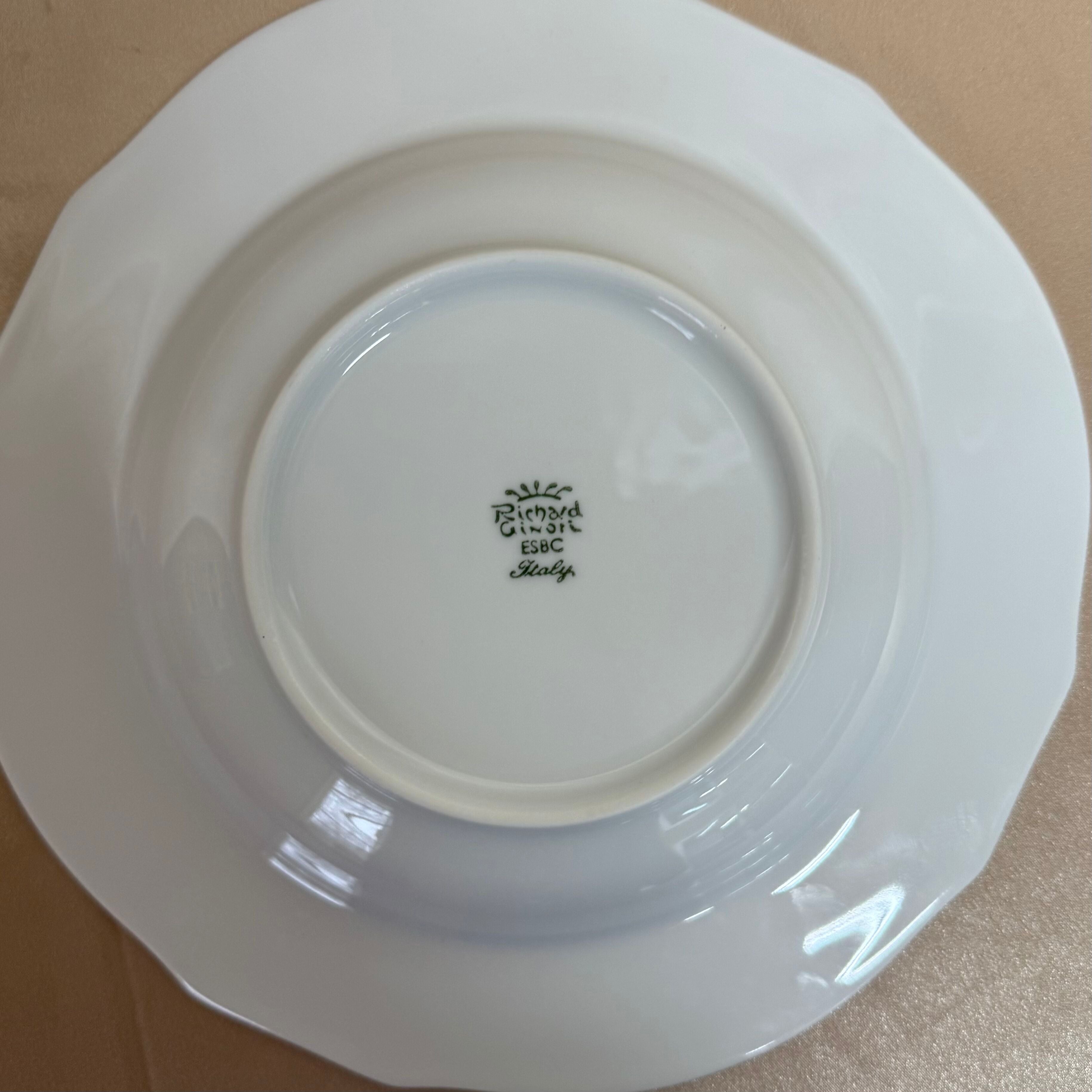 Richard Ginori Bianco White Plate Set of 3 Dinner Soup Dessert Plate Set