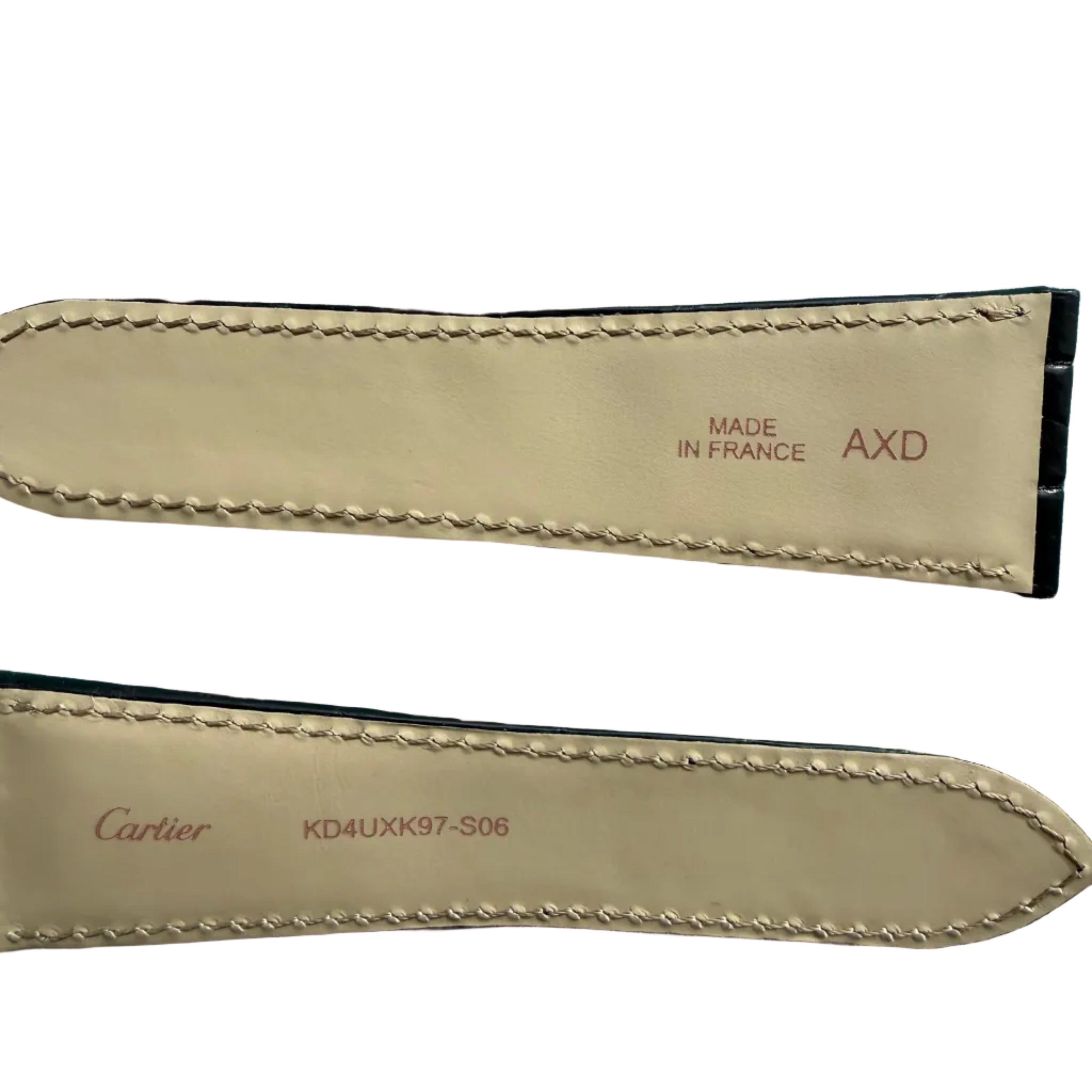 Authentic Cartier Black Alligator Watch Strap Band 26mm KD4UXK97-S06