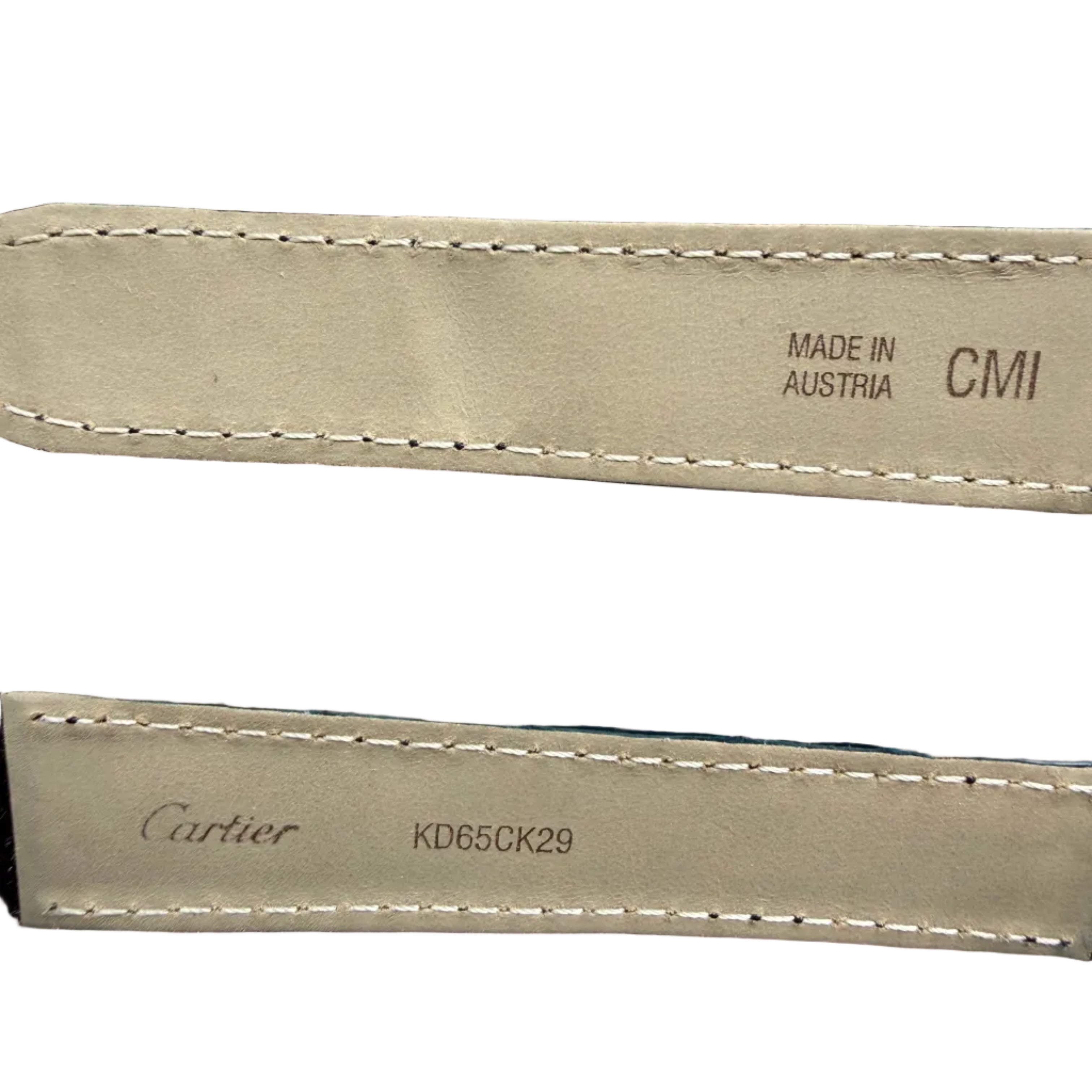 Authentic Cartier Blue Alligator Watch Strap Band 17.75mm KD65CK29