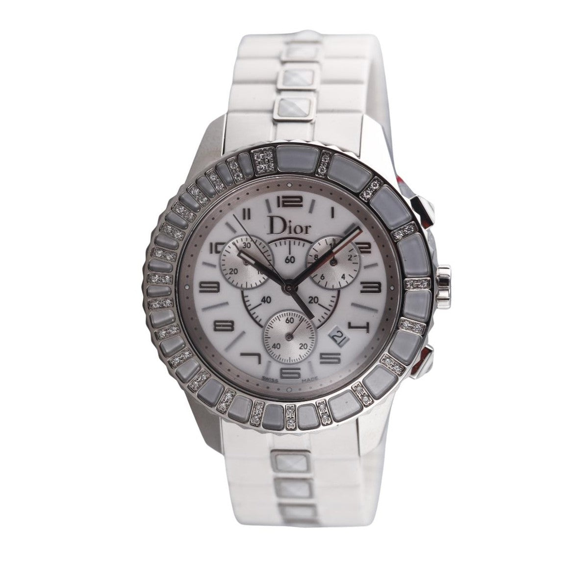 Dior Christal Chronograph Diamond Dial Women Watch CD114311FL1648