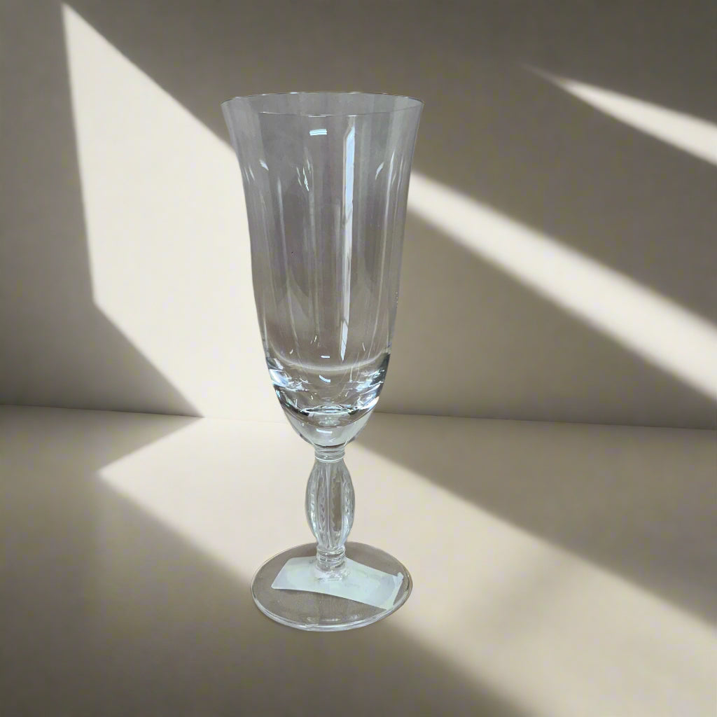 Lalique Fontainebleau Crystal Champagne Glass