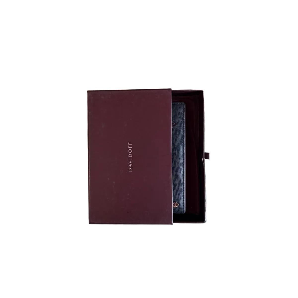 Davidoff Black Leather Wallet Cardholder 102400