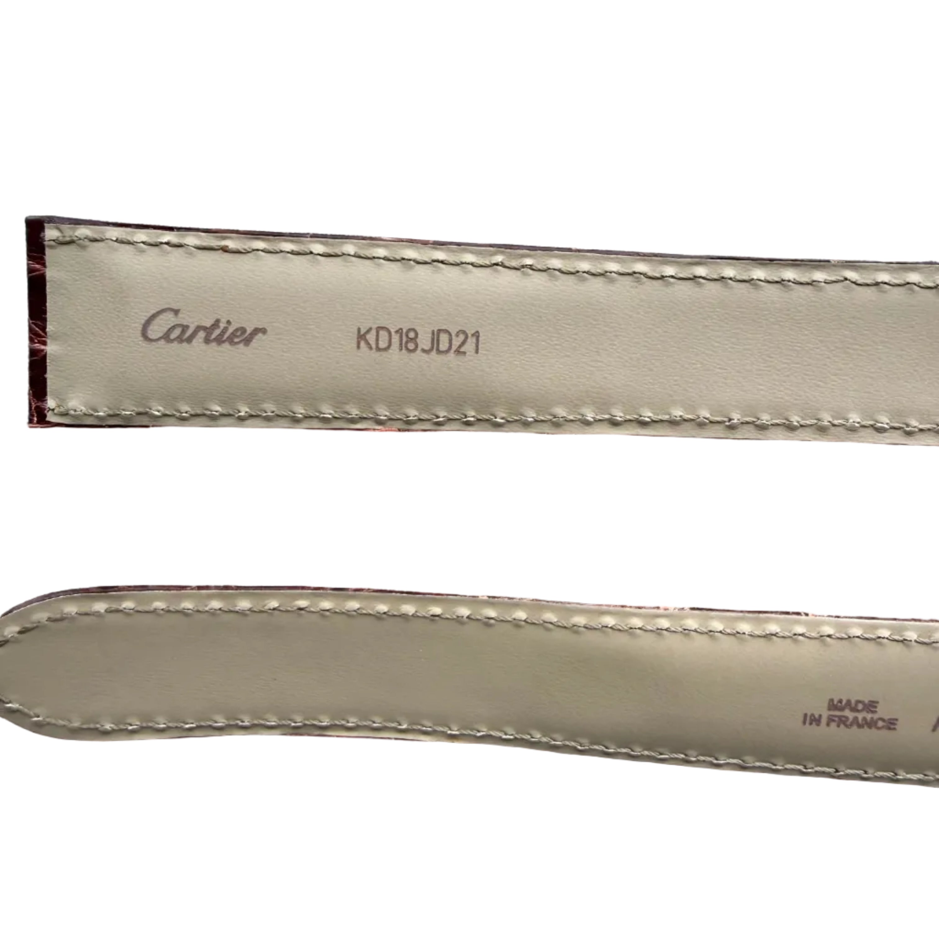 Authentic Cartier Brown Alligator Watch Strap Band 20mm KD18JD21
